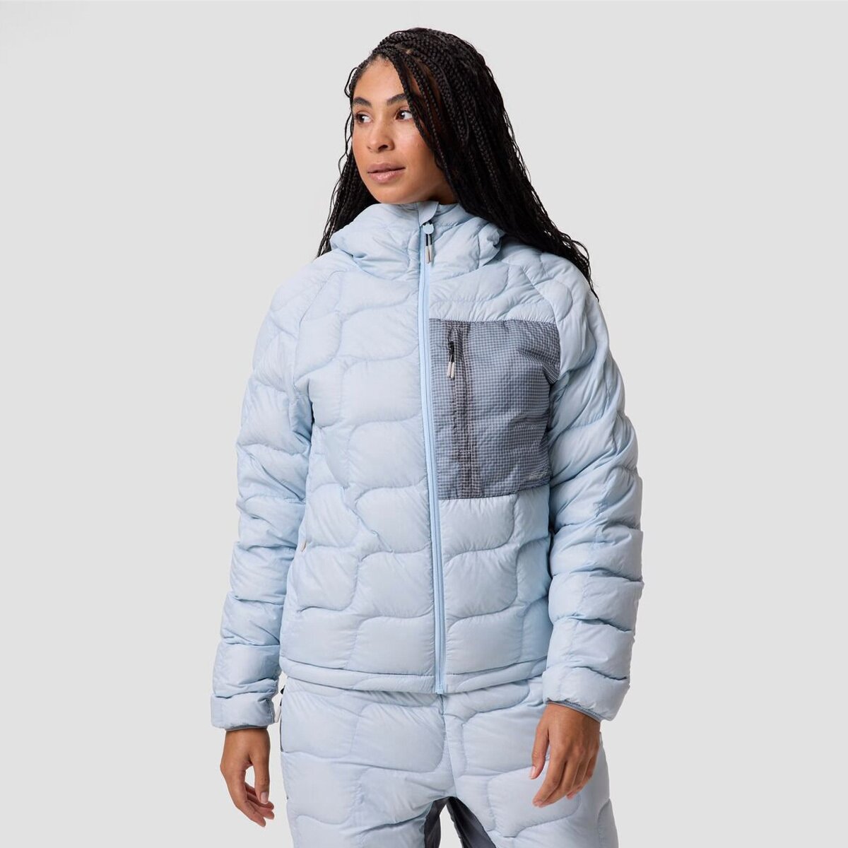 Backcountry Backcountry Women's BGA Waas ALLIED Down Hooded Jacket in Skyride - Size: XS - $139.50 at Steep and Cheap