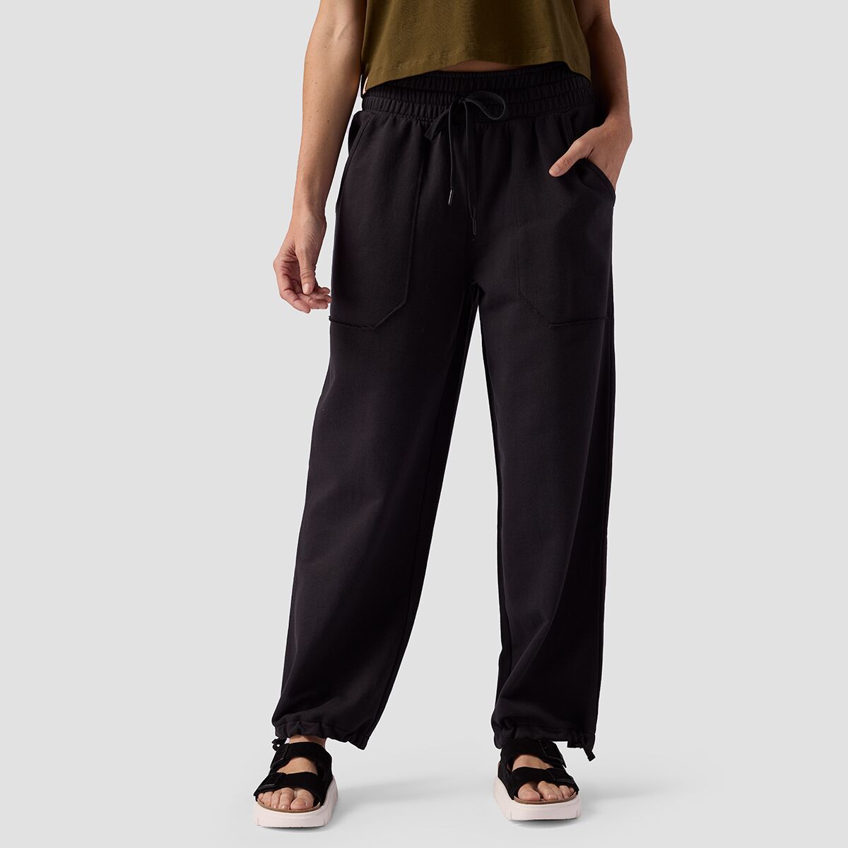 Backcountry Women's Coyote Hollow French Terry Sweatpant in Egret - Size: Small