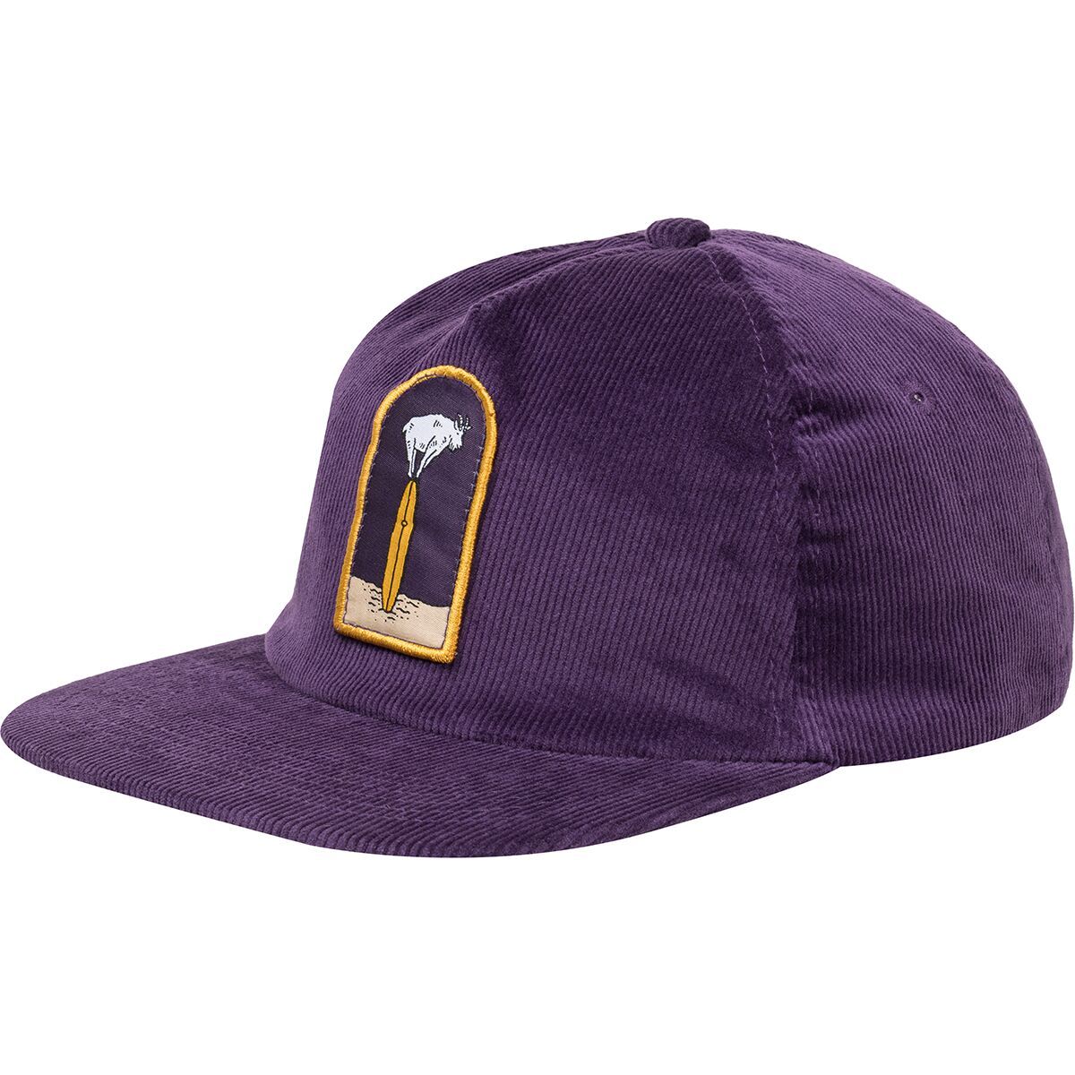 Backcountry Surf Goat Corduroy Snapback Hat in Tillandsia Purple