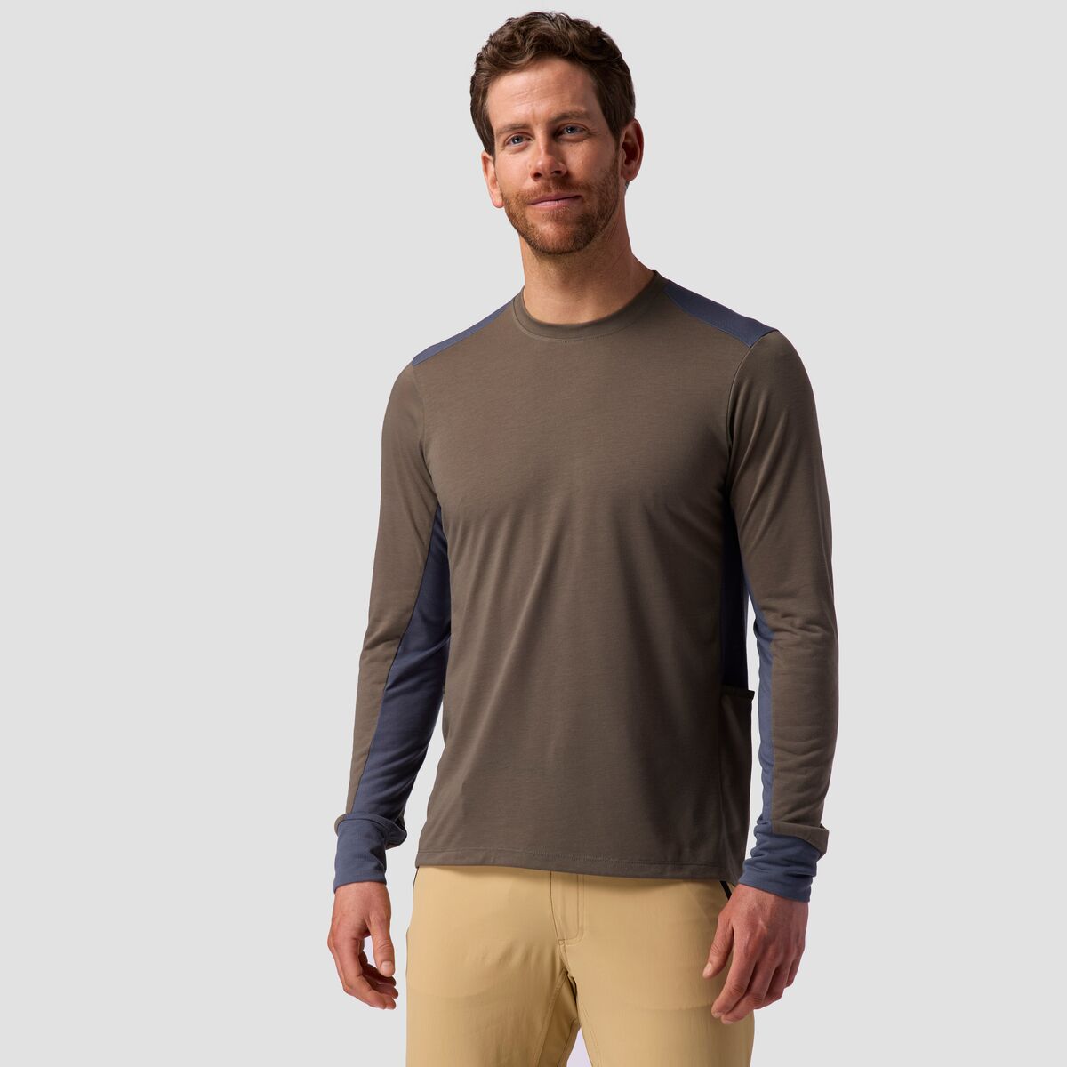 Backcountry Backcountry Men's BGA Slickrock Drirelease Long-Sleeve Tech T-Shirt in Kalamata / Turbulence - Size: Medium - $38.35 at Steep and Cheap