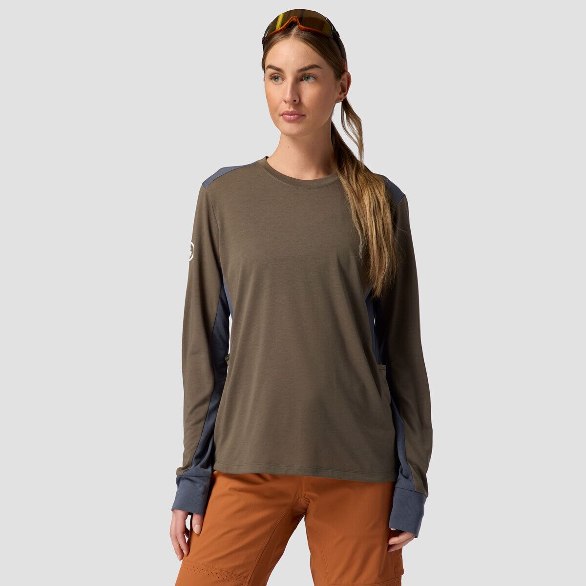Backcountry Backcountry Women's BGA Slickrock Drirelease Long-Sleeve Tech T-Shirt in Kalamata / Turbulence - Size: Large - $38.35 at Steep and Cheap