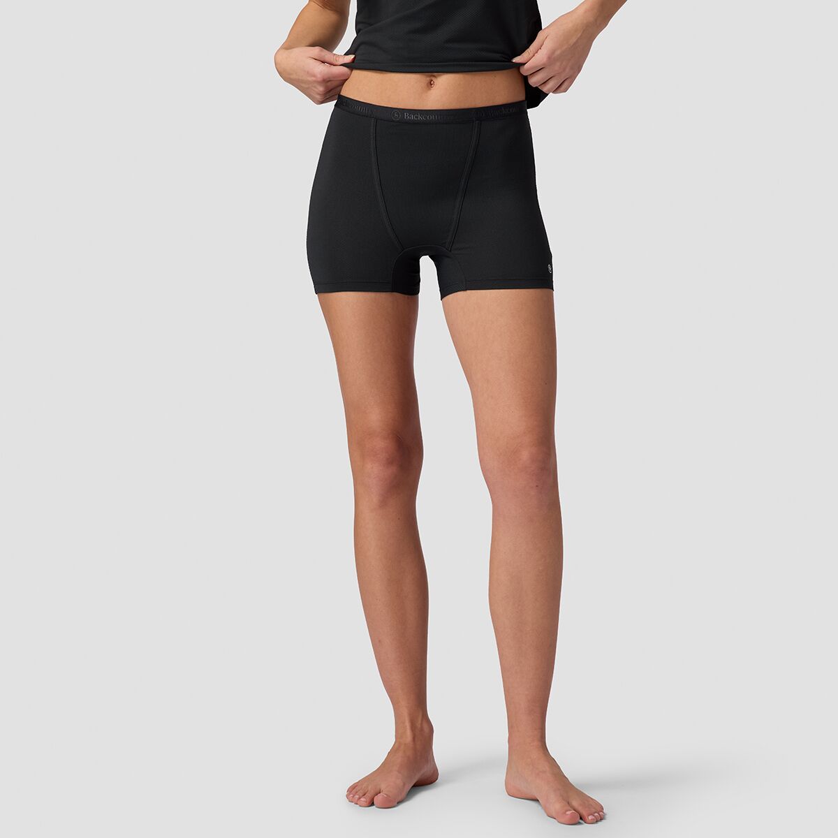 Backcountry Women's Tahoe Boyshort Base Set in Black - Size: XS