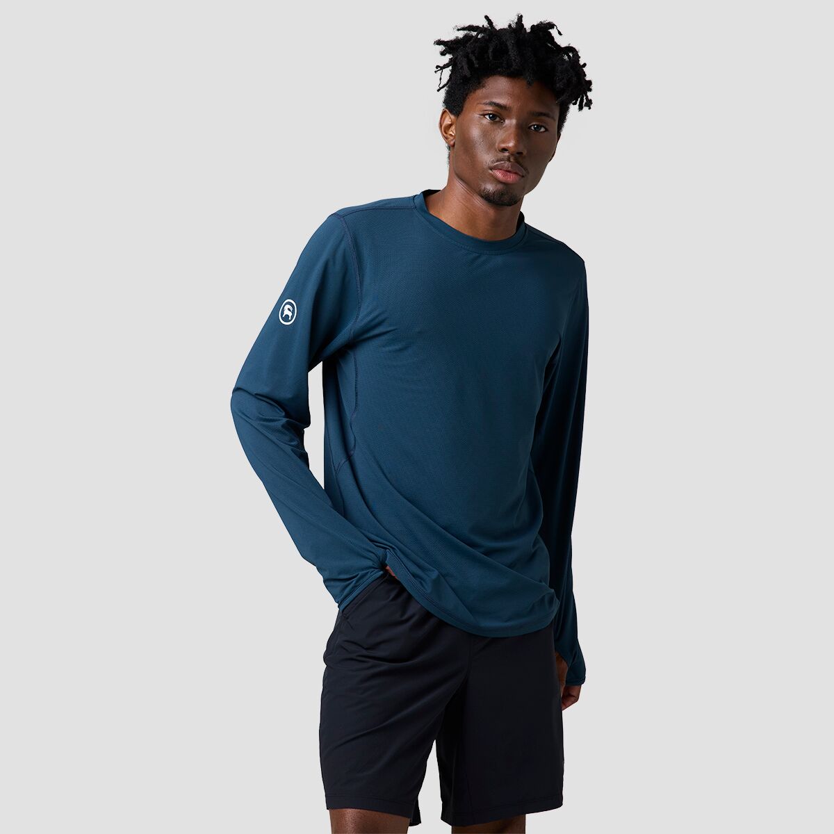 Backcountry Backcountry Men's Tahoe Sun Long-Sleeve Crew Shirt in Midnight Blue - Size: XXL - $41.30 at SteepandCheap.com
