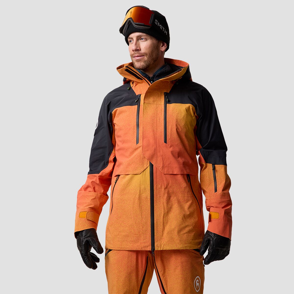 Backcountry Backcountry Men's BGA Cottonwoods LT Xpore 3L Jacket in Boundary Orange Ombre / Black - Size: XXL - $249.50 at Steep and Cheap