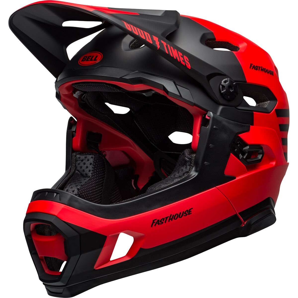 Bell Super DH Mips Helmet in Matte / Gloss Red / Black - Size: Medium