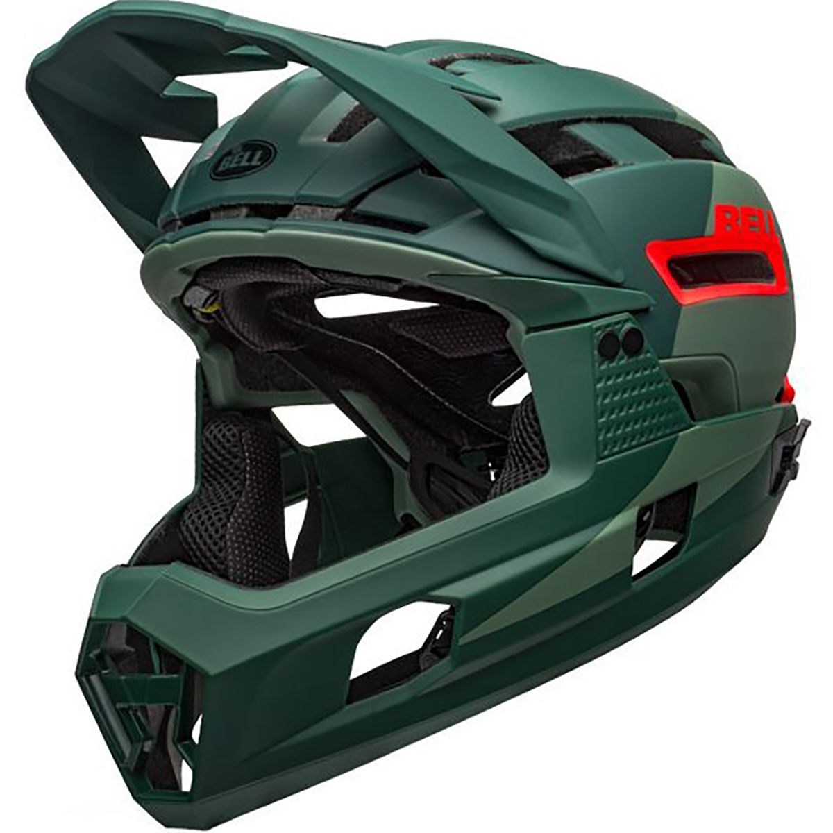 Bell Bell Super Air R Mips Helmet in Matte / Gloss Green / Infrared - Size: Large - $174.98 at Steep and Cheap
