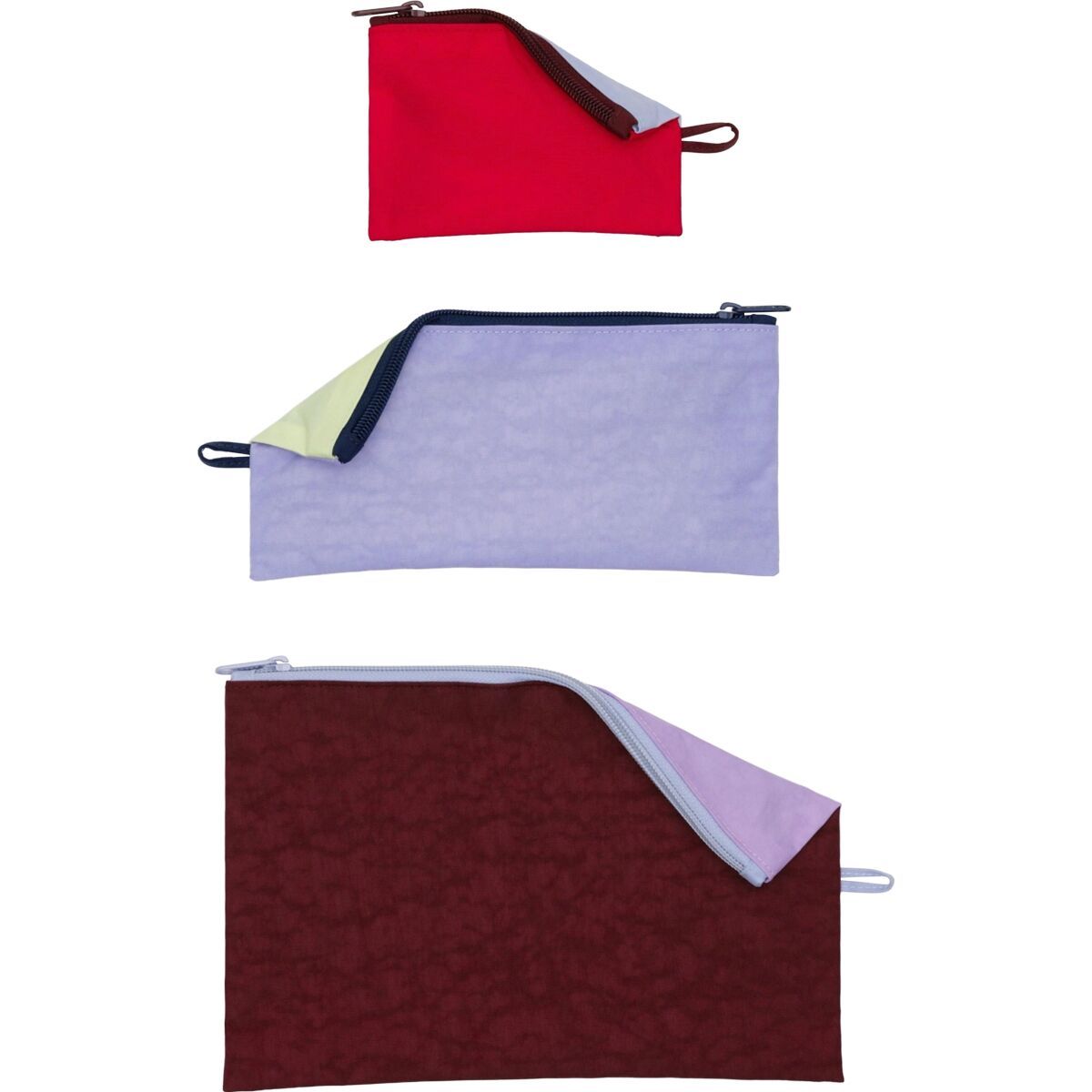 BAGGU Flat Pouch Set in Kaleidoscope Mix