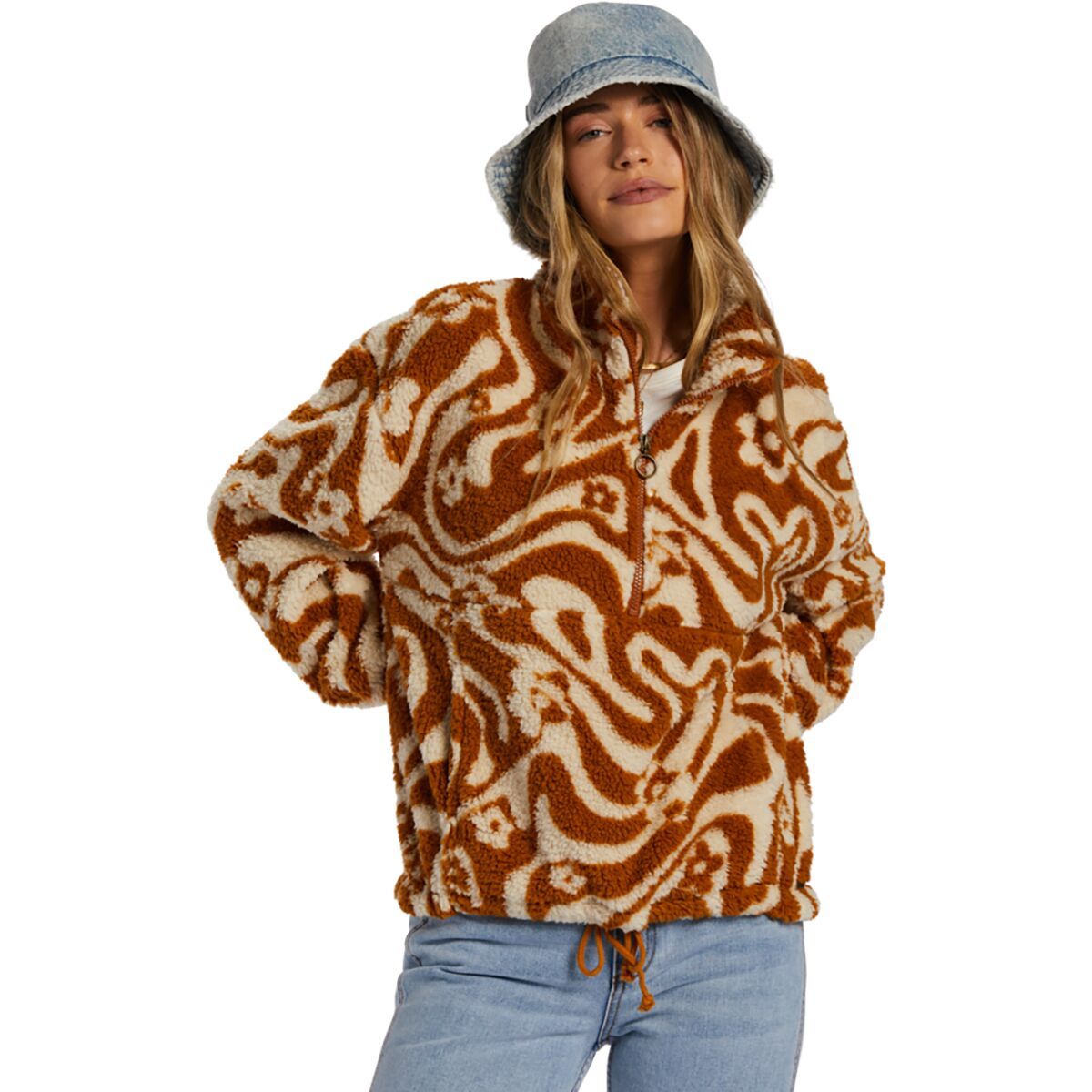 Billabong Women's Time Off Pullover in Sandalwood - Size: L/12