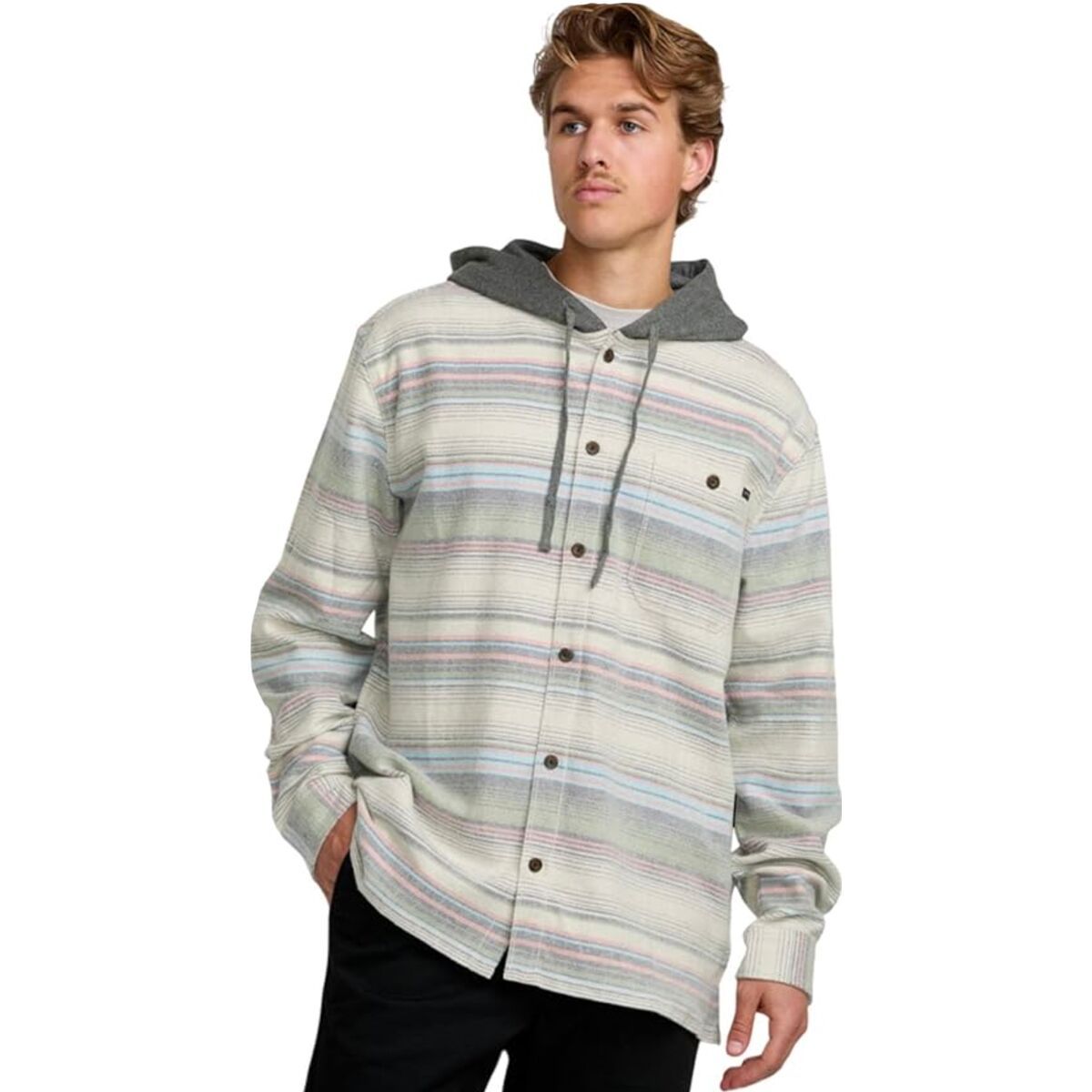 Billabong Men's Baja Flannel in Oatmeal - Size: XL