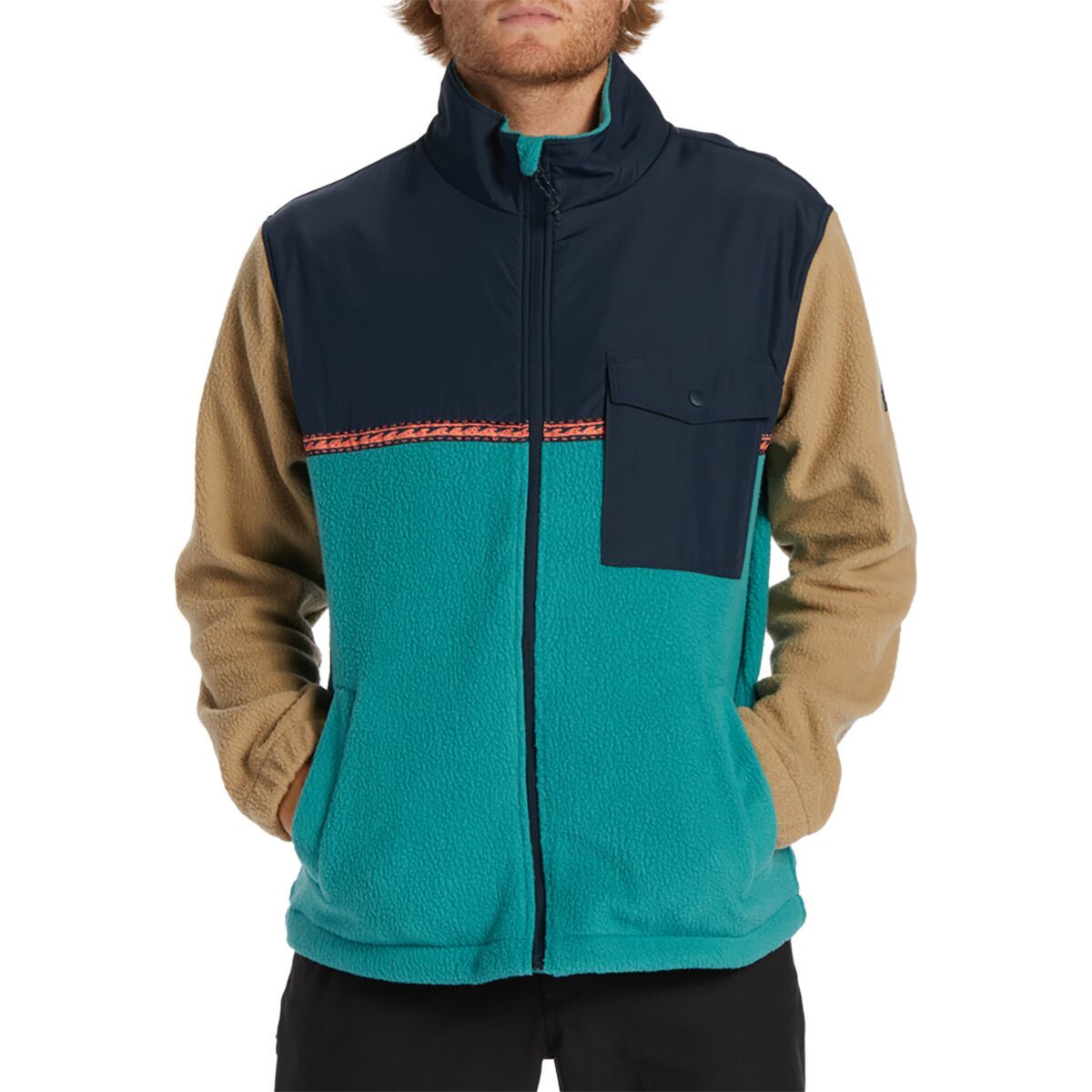 Billabong Men's Boundary Trail Zip Jacket in Pacific - Size: Medium