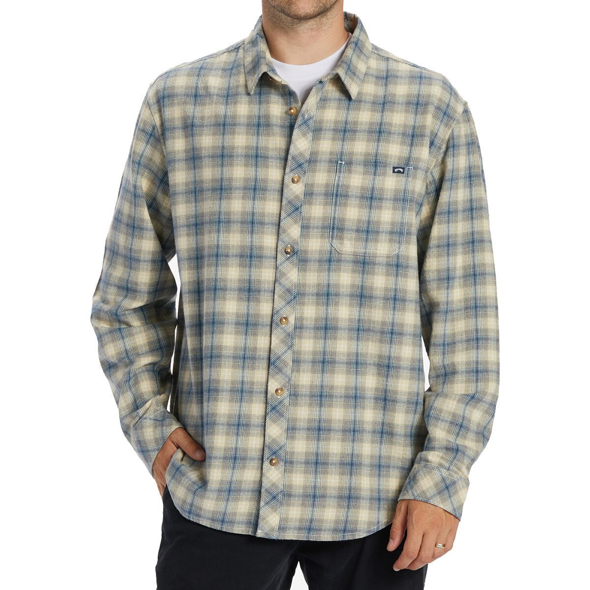 Billabong Men's Coastline Flannel in Brick - Size: Medium