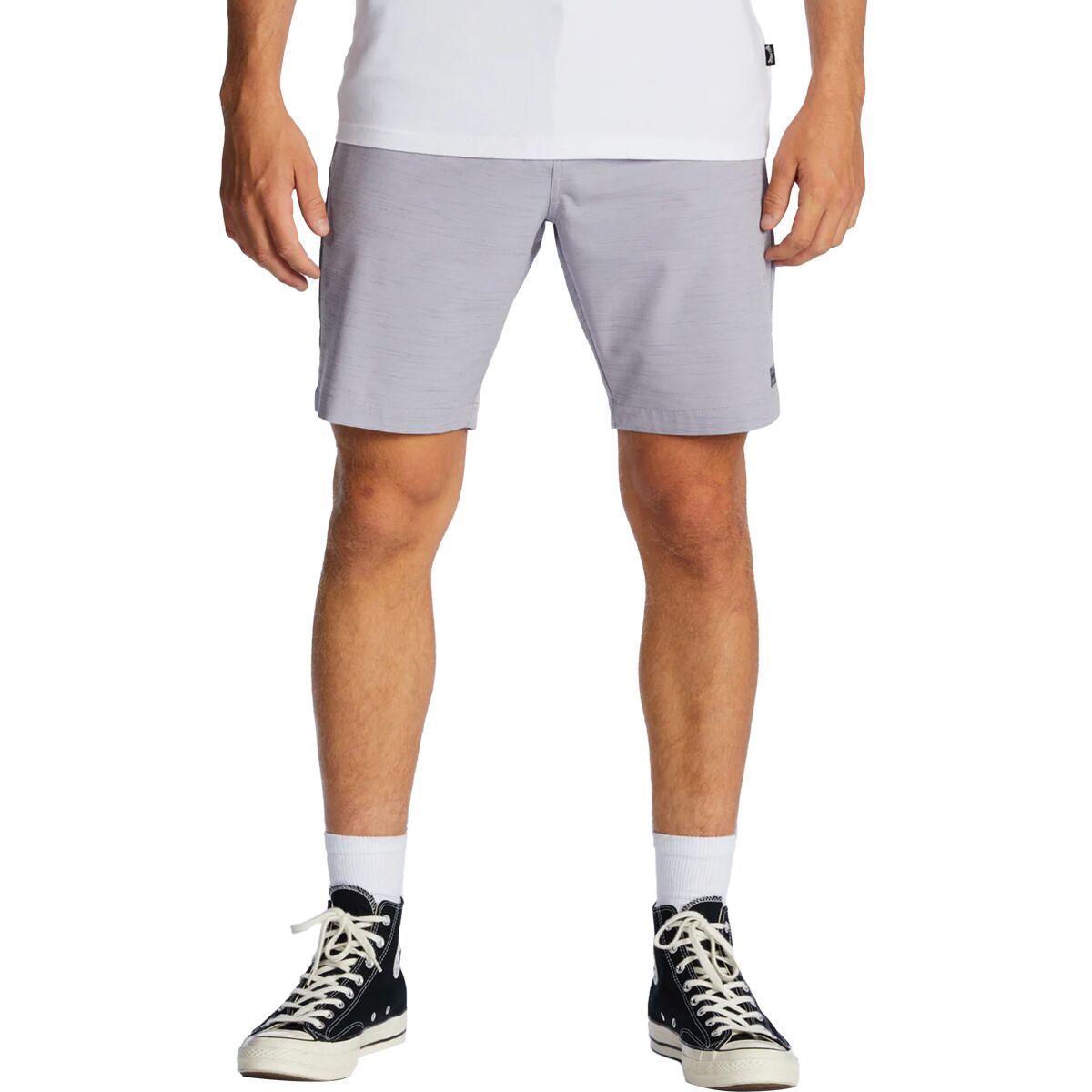 Billabong Men's Crossfire Slub Mid Short in Grey Violet - Size: 38