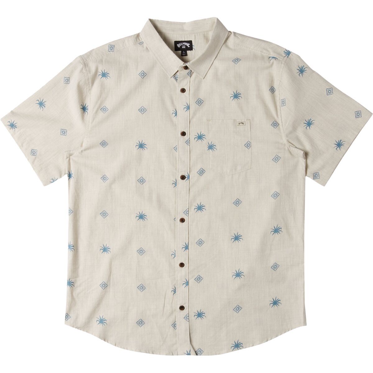Billabong Men's Sundays Mini Short-Sleeve Shirt in Blue Suede - Size: Small