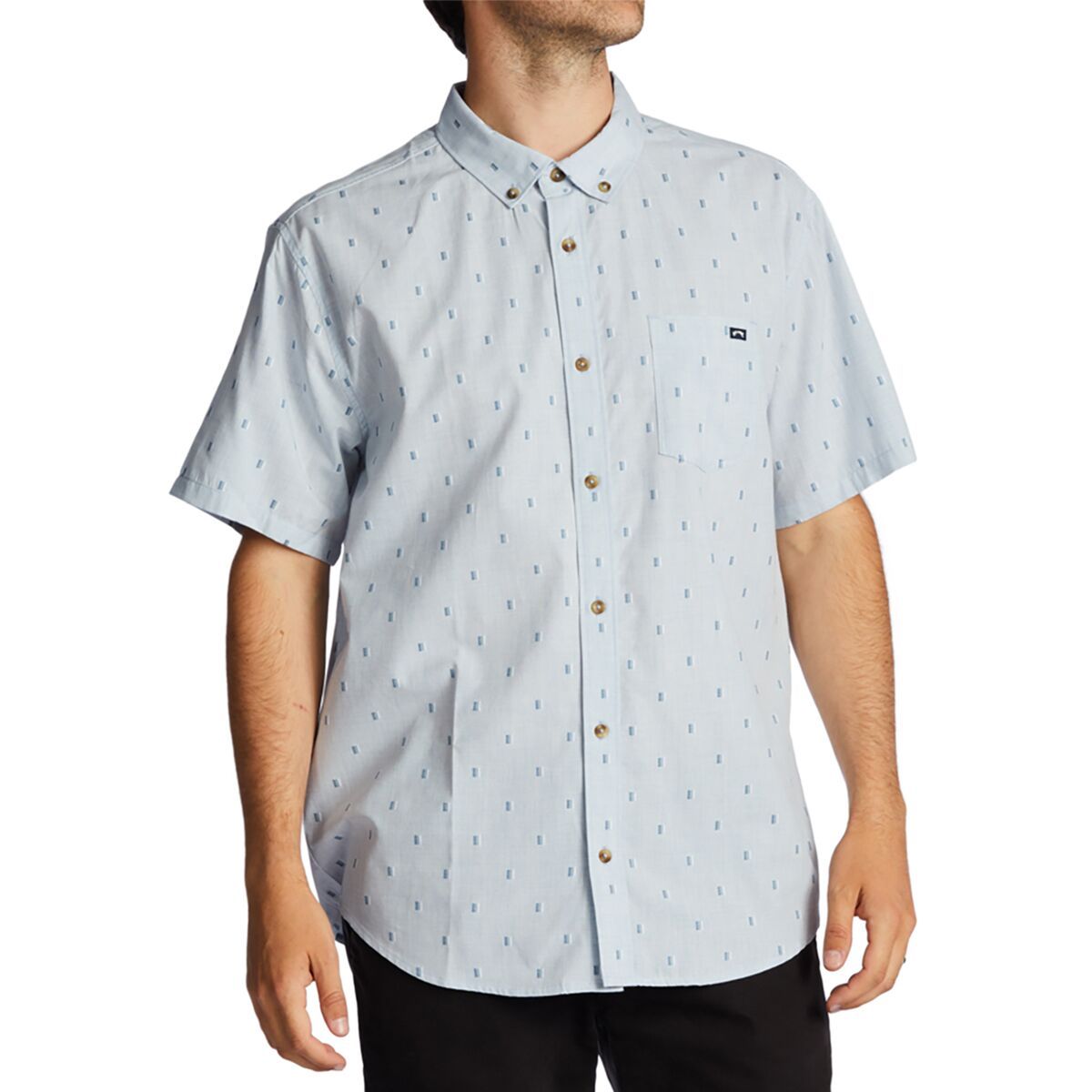 Billabong Men's All Day Jacquard Shirt in Blue Haze - Size: Small