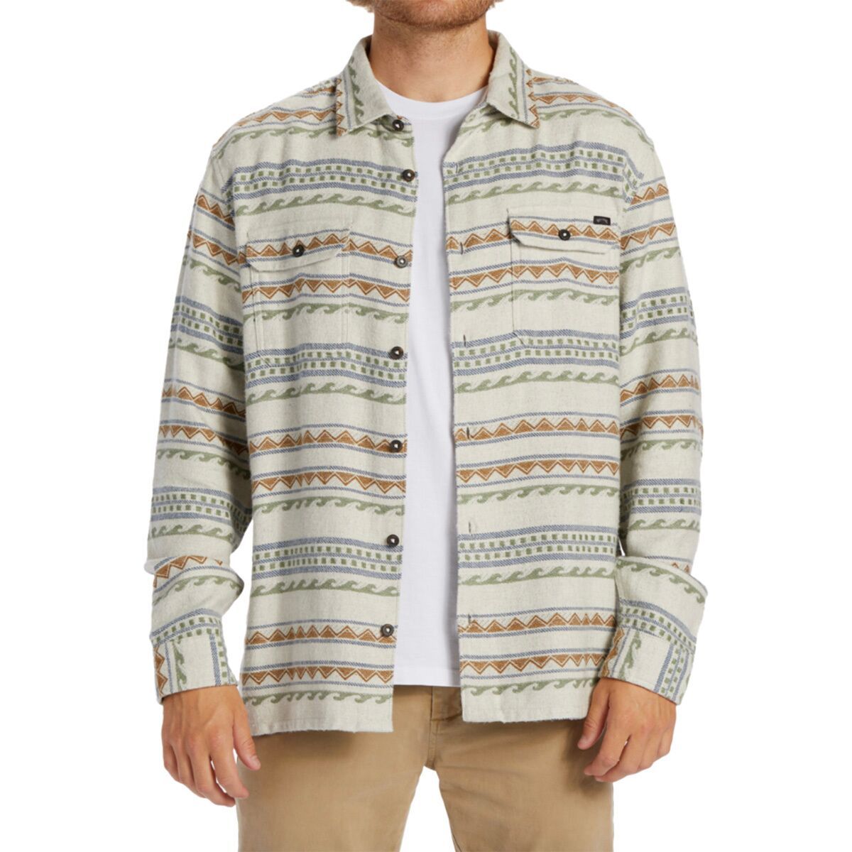 Billabong Men's Offshore Jacquard Flannel Shirt in Phantom - Size: Small