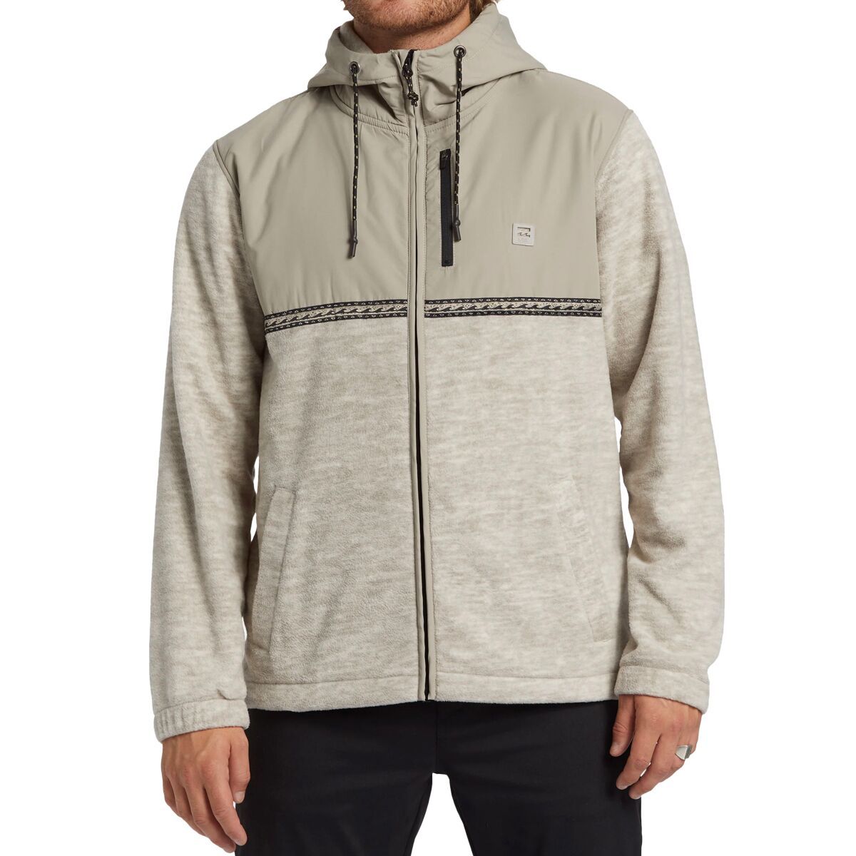 Billabong Men's Boundary Lite Half-Zip Jacket in Oatmeal Heather - Size: Small