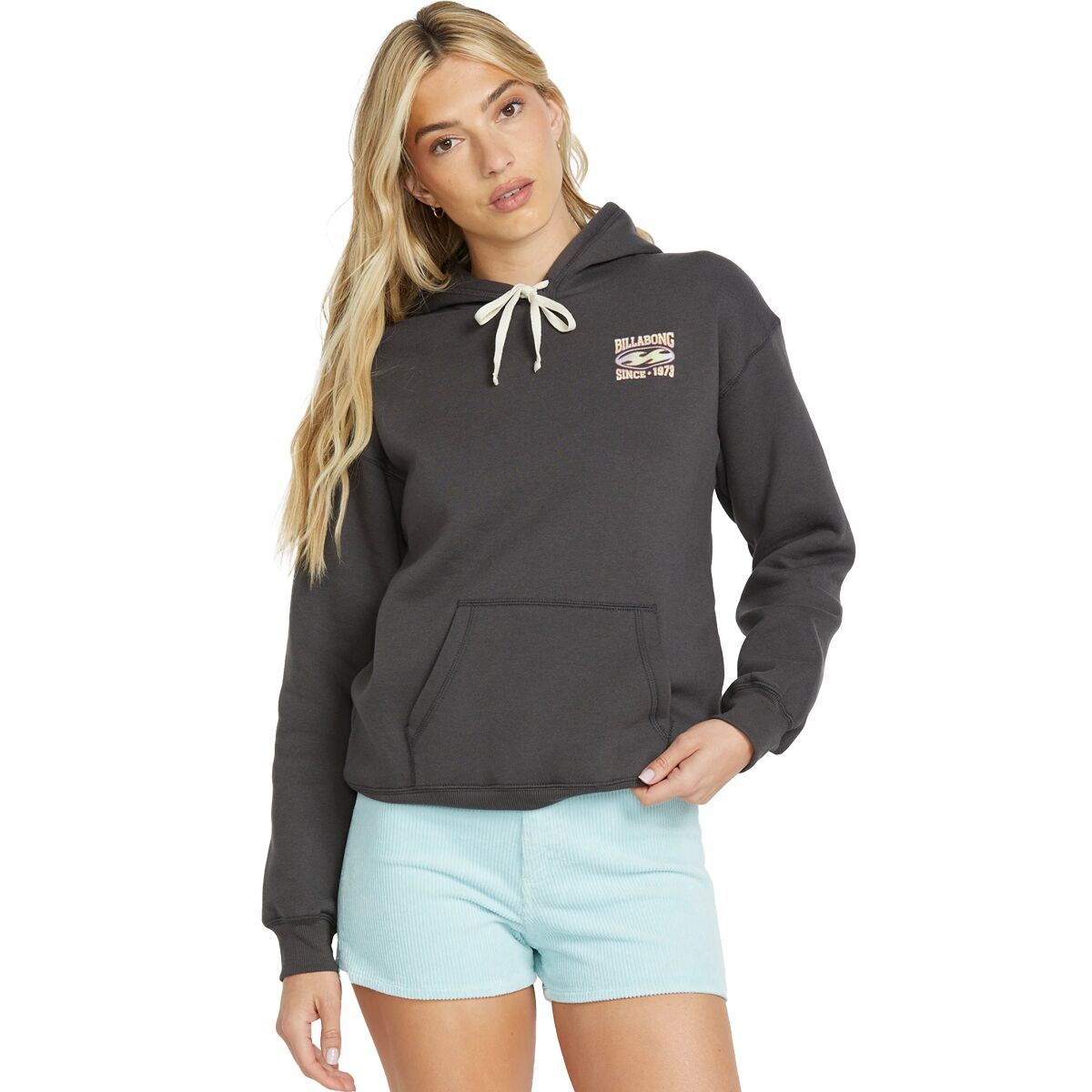 Billabong Women's Nice Vibes Pullover Hoodie in Off Black - Size: Small