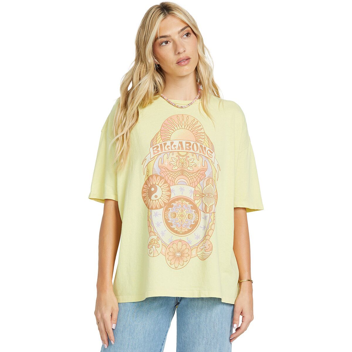 Billabong Women's Surf Mandala Short-Sleeve T-Shirt in Sunspell - Size: XS