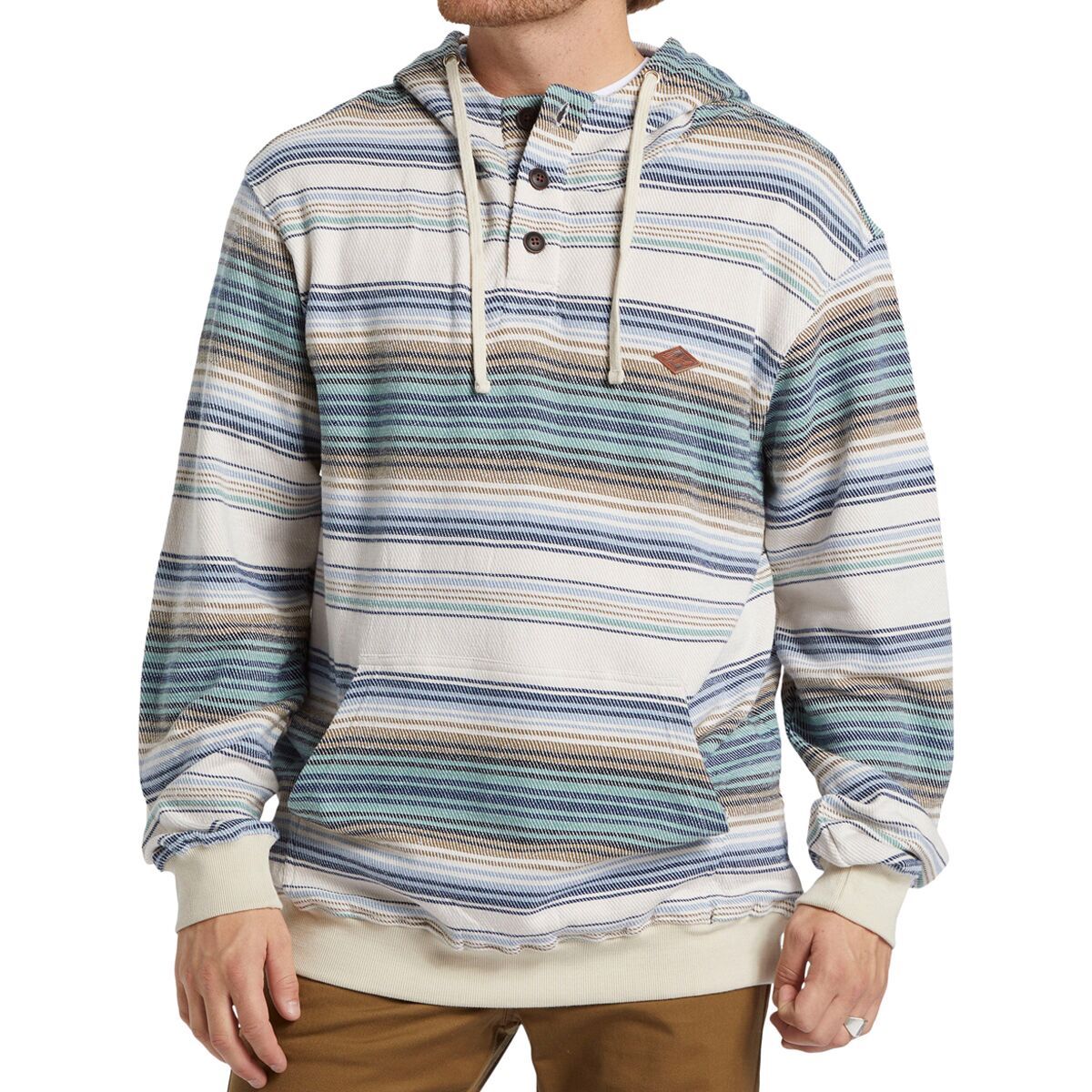 Billabong Men's Rancho Pullover Hoodie in Sea Salt - Size: Medium