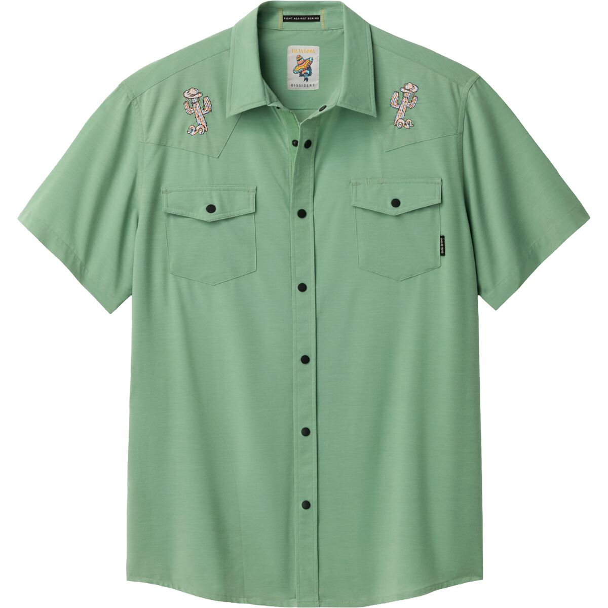 Baja Llama Men's Dissident Western Snap Front Button Up Shirt in The Desert Guardian - Size: Small