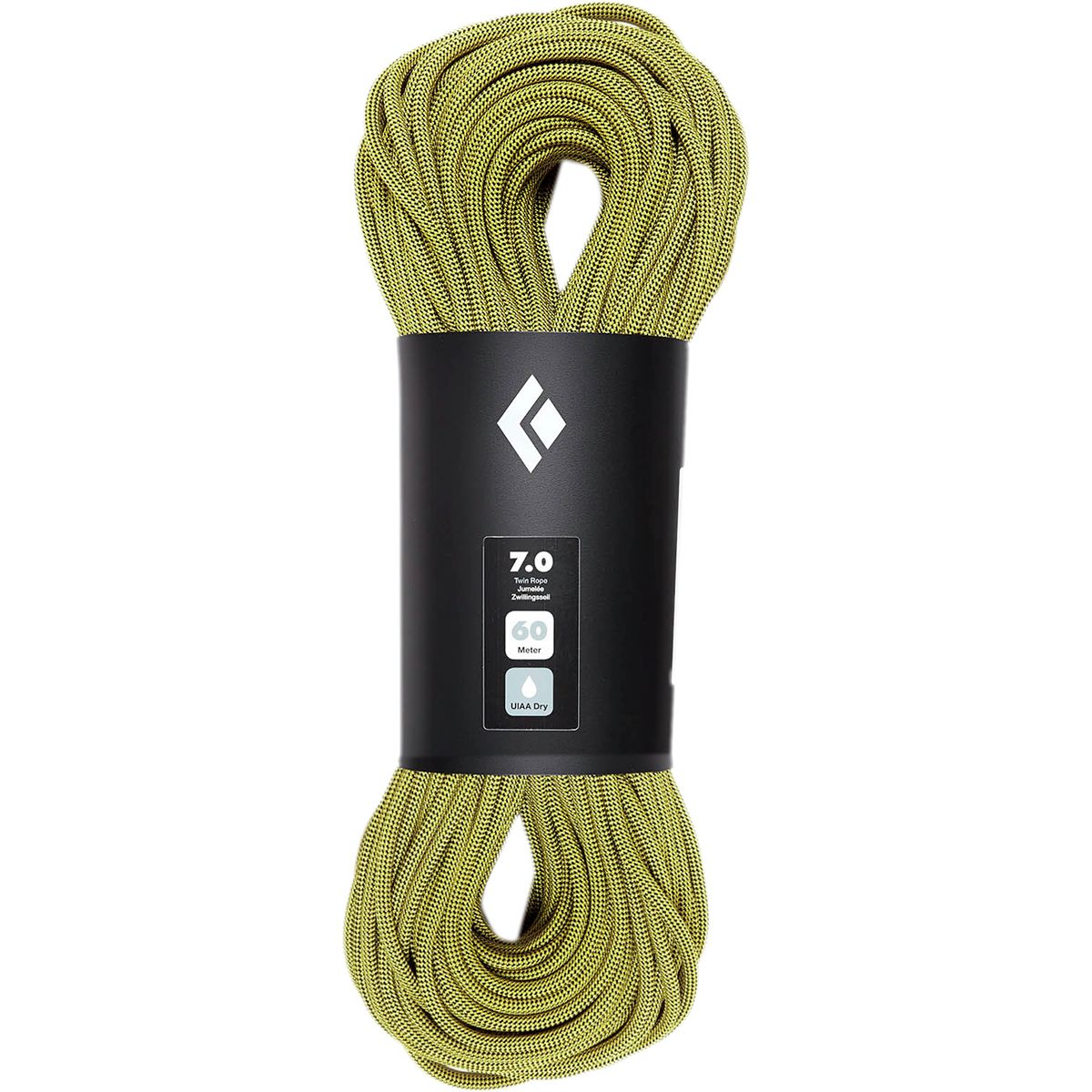 Black Diamond Black Diamond 7.0 Dry Climbing Rope in Yellow - Size: 60m - $146.96 at SteepandCheap.com