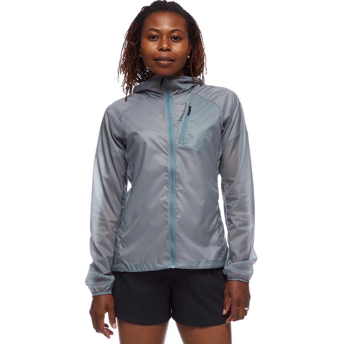 Black Diamond Women's Distance Wind Shell in Blue Ash - Size: Large