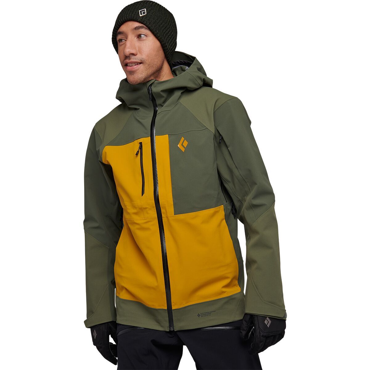 Black Diamond Men's Recon Stretch Pro Shell in Tundra / Amber - Size: Medium