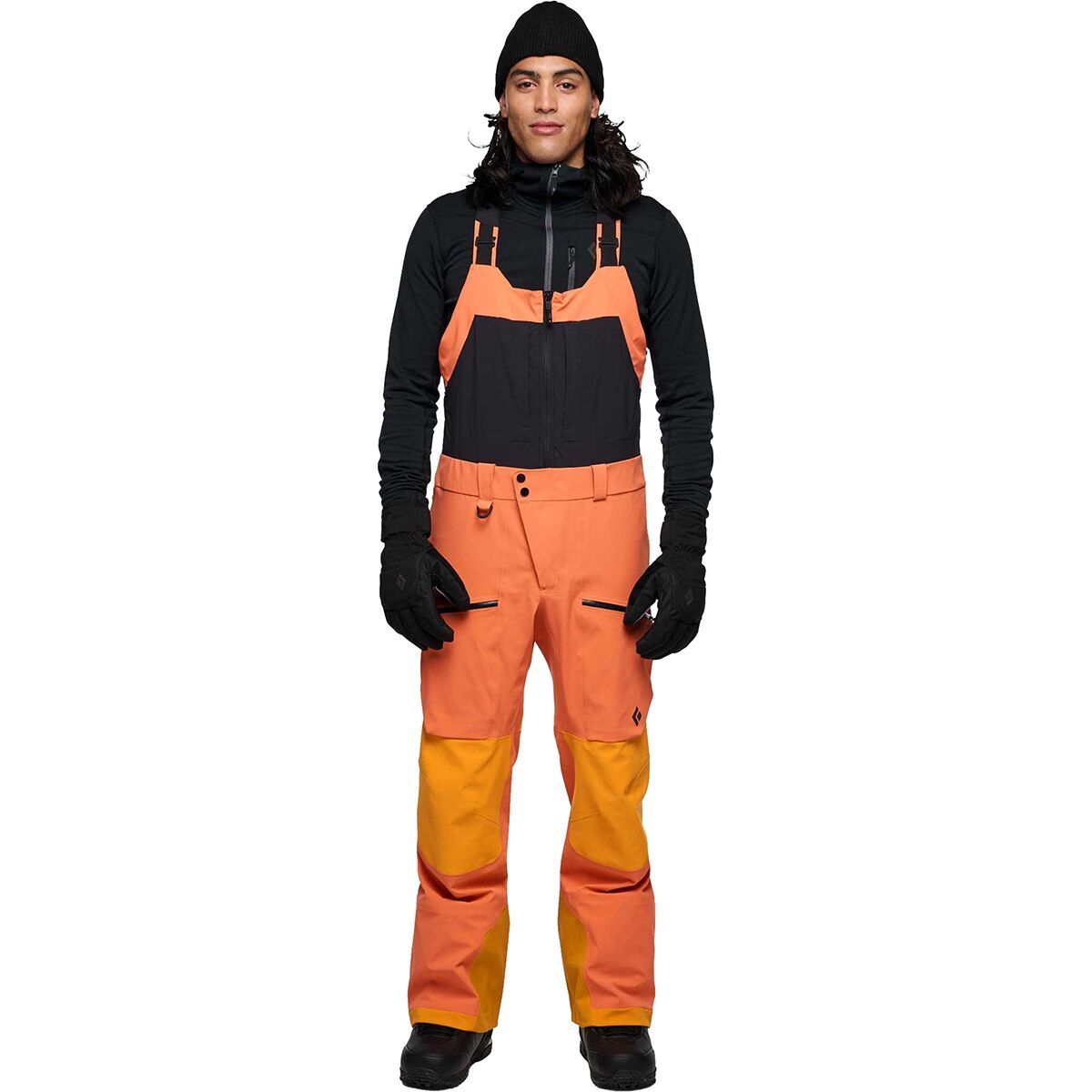 Black Diamond Men's Recon Pro Stretch Bib Pant in Lime Green / Mountain Forest - Size: XL