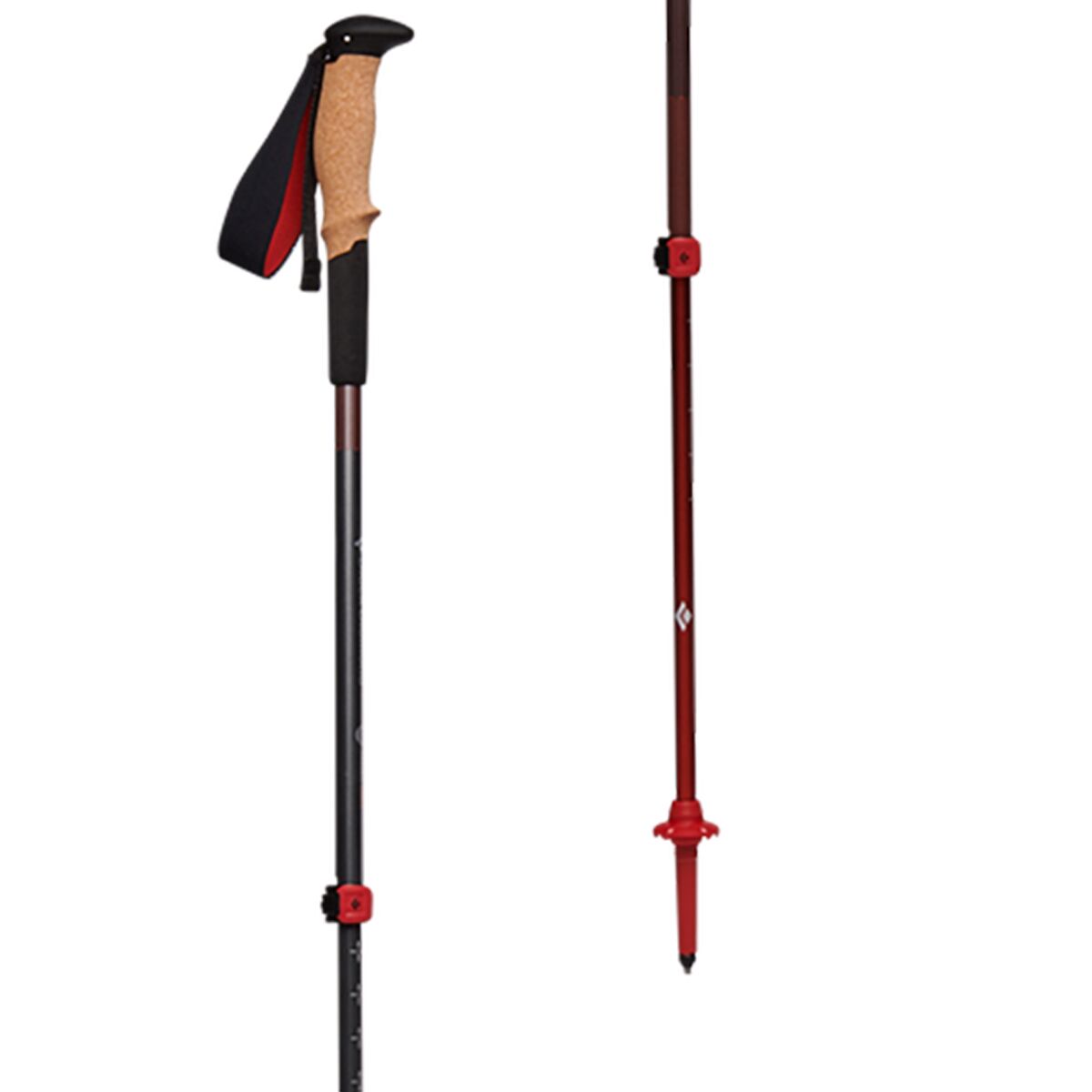 Black Diamond Pursuit Shock Trekking Poles in Steel Grey / Octane - Size: S/M