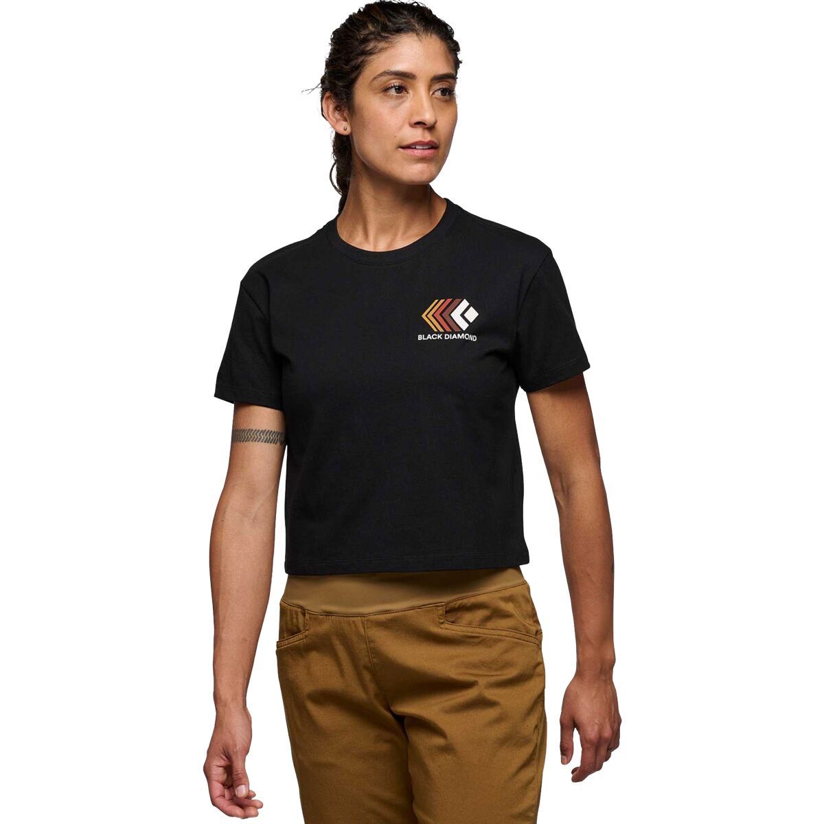 Black Diamond Women's Faded Crop T-Shirt - Size: Medium
