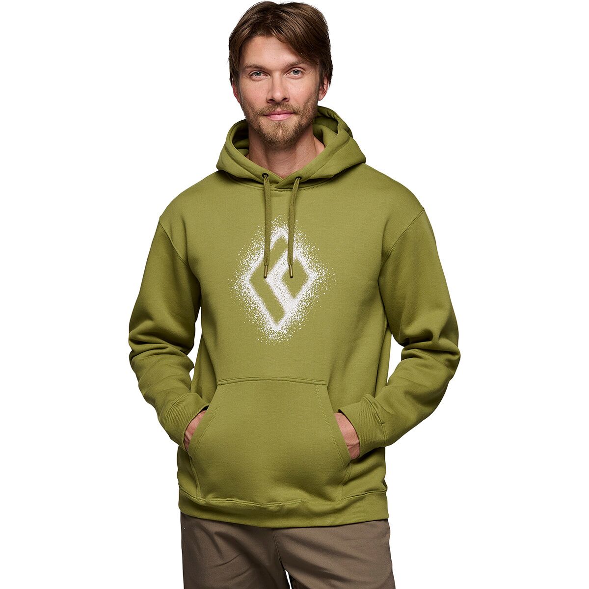 Black Diamond Black Diamond Men's Chalked Up 2.0 Pullover Hoodie in Camp Green - Size: Small - $45.00 at Steep and Cheap