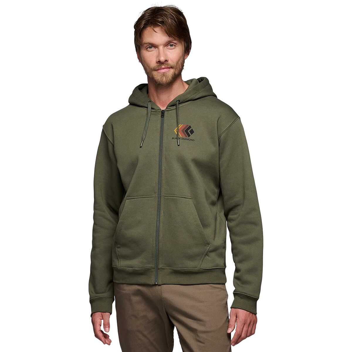 Black Diamond Men's Faded Full-Zip Hoodie in Tundra - Size: Small