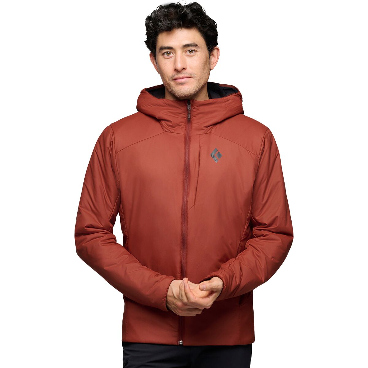 Black Diamond Men's First Light Stretch Hooded Jacket in Iron Red - Size: Small