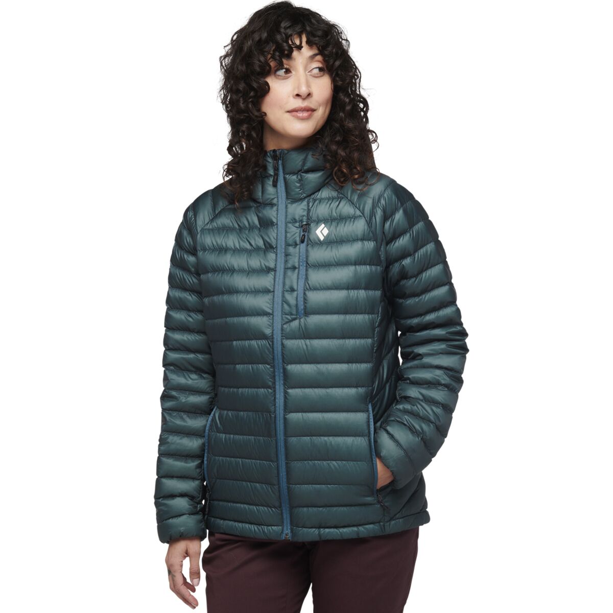 Black Diamond Black Diamond Women's Approach Down Hooded Jacket in Creek Blue - Size: Large - $300.30 at Steep and Cheap