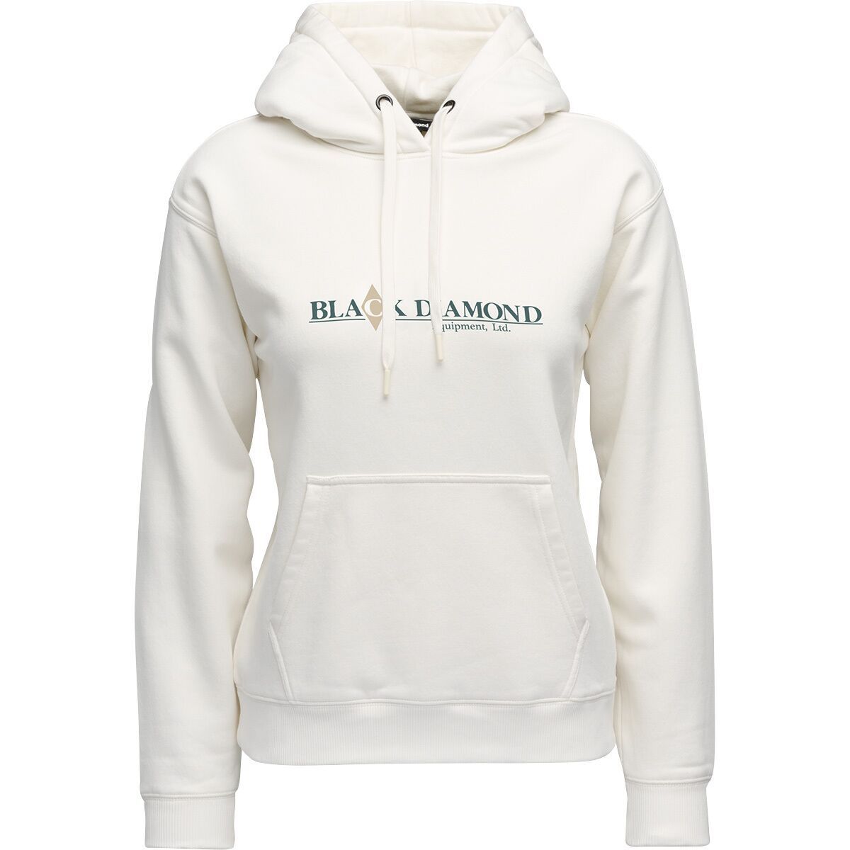 Black Diamond Women's Heritage Wordmark Pullover Hoodie in Off White - Size: XS