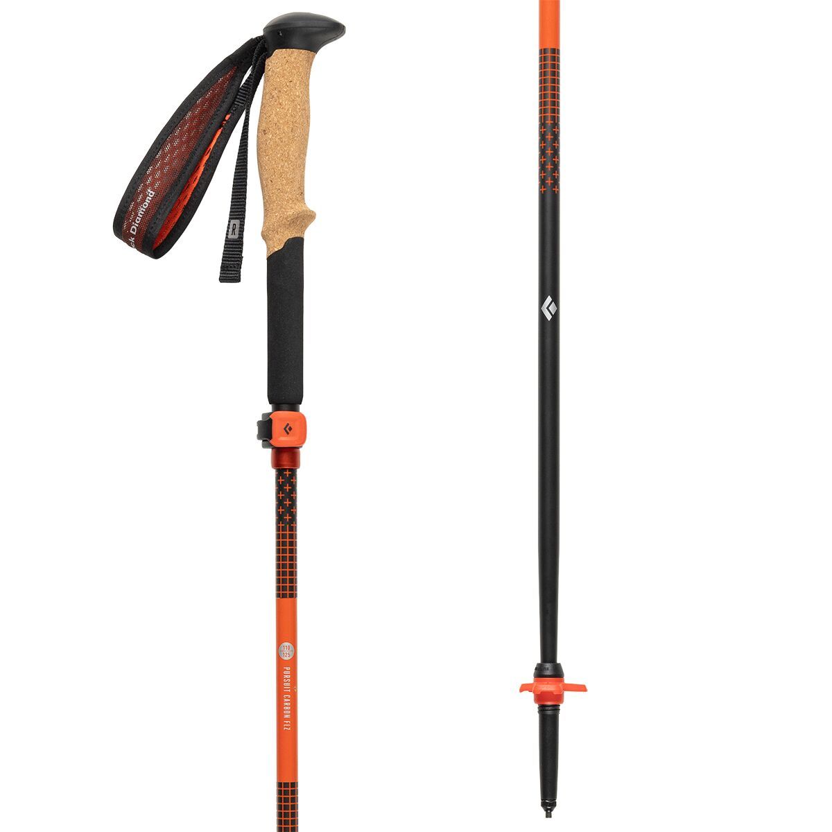 Black Diamond Pursuit Carbon FLZ Trekking Poles in Octane - Size: 125cm