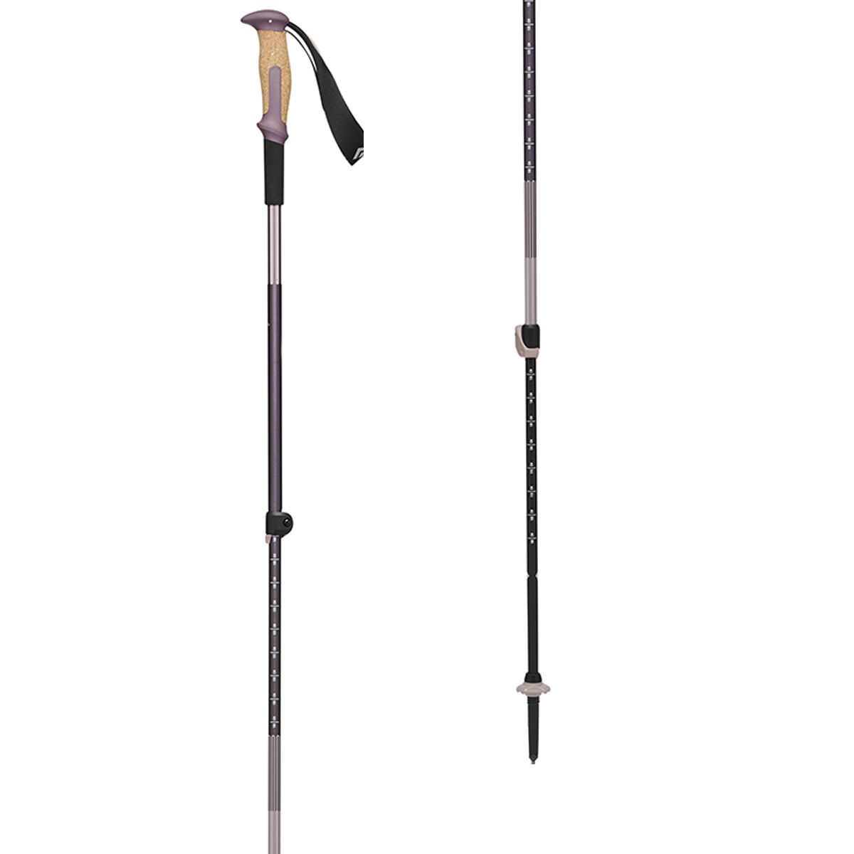 Black Diamond Trail Vista Shock Trekking Poles in Dark Mauve