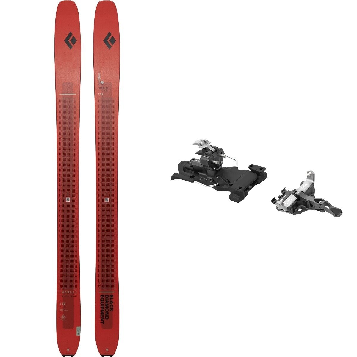 Black Diamond Impulse 112 Ti Ski + Freeraider 14 SL AT Binding - 2026 in Blk - Size: 186cm in 120mm in OS