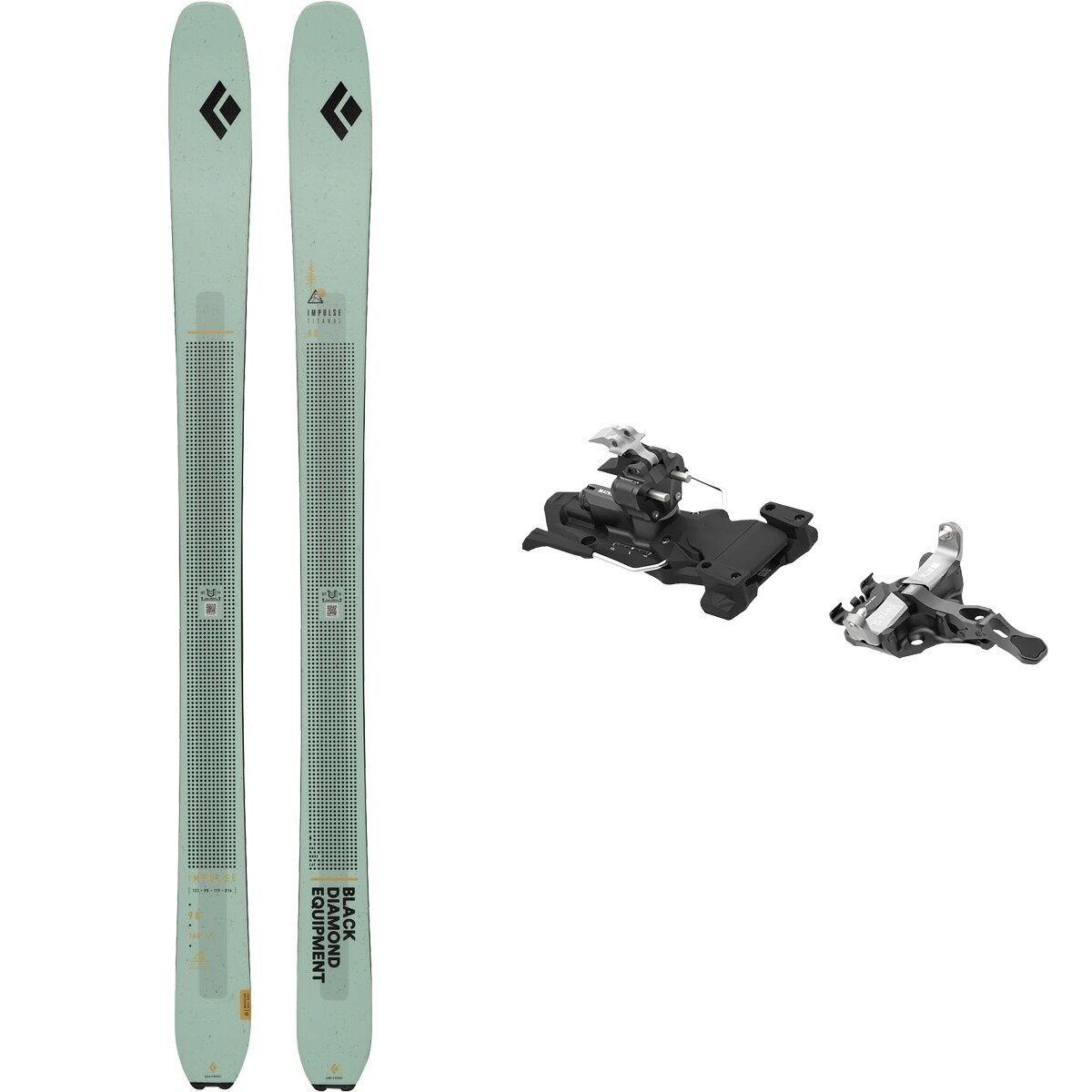 Black Diamond W Impulse 98 in 104 Ti Ski + Freeraider 14 SL AT Binding - 2026 in Blk - Size: 175cm in 102mm in OS