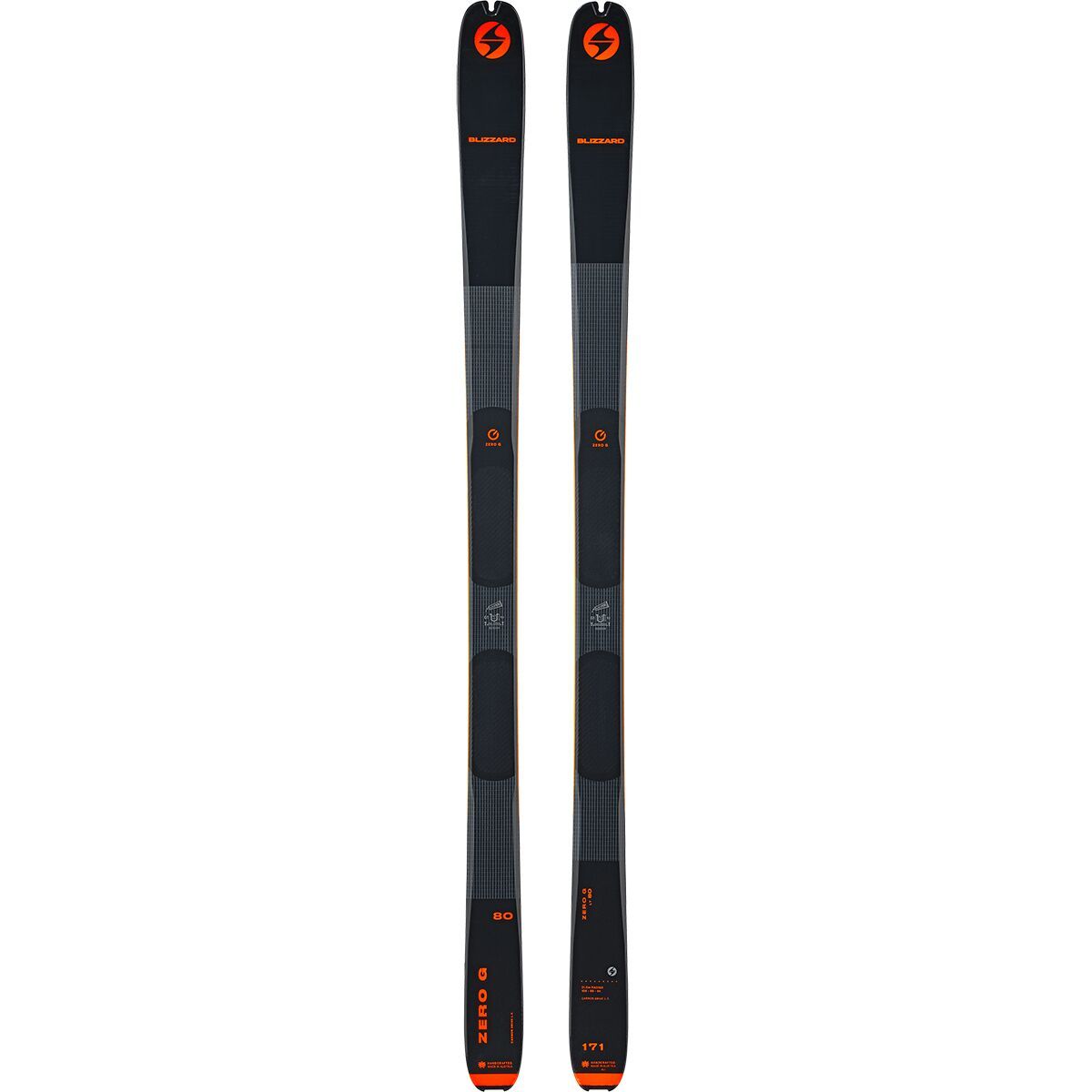 Blizzard Zero G LT 80 Ski - 2025 in Black / Orange - Size: 171cm