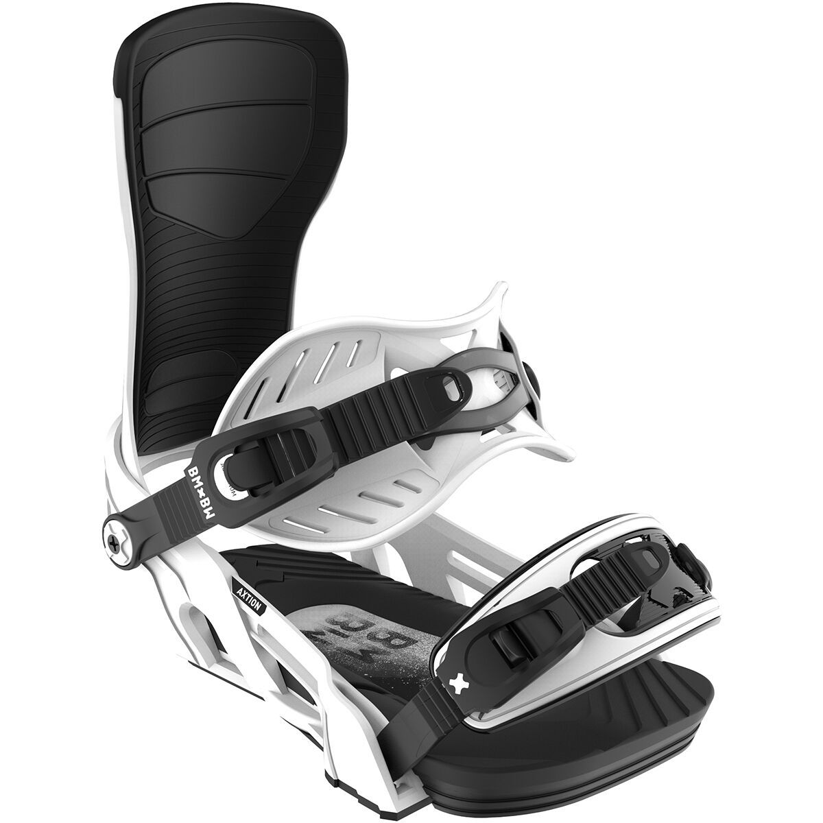 Bent Metal Axtion Snowboard Binding - 2025 in Black / White - Size: Large