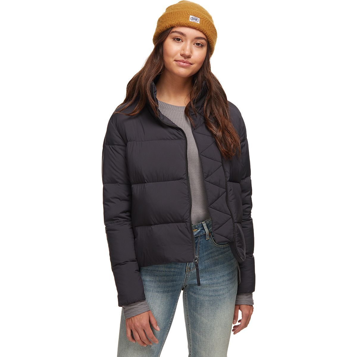 Basin and Range Women's Cropped Down Puffy Jacket in Black - Size: XL