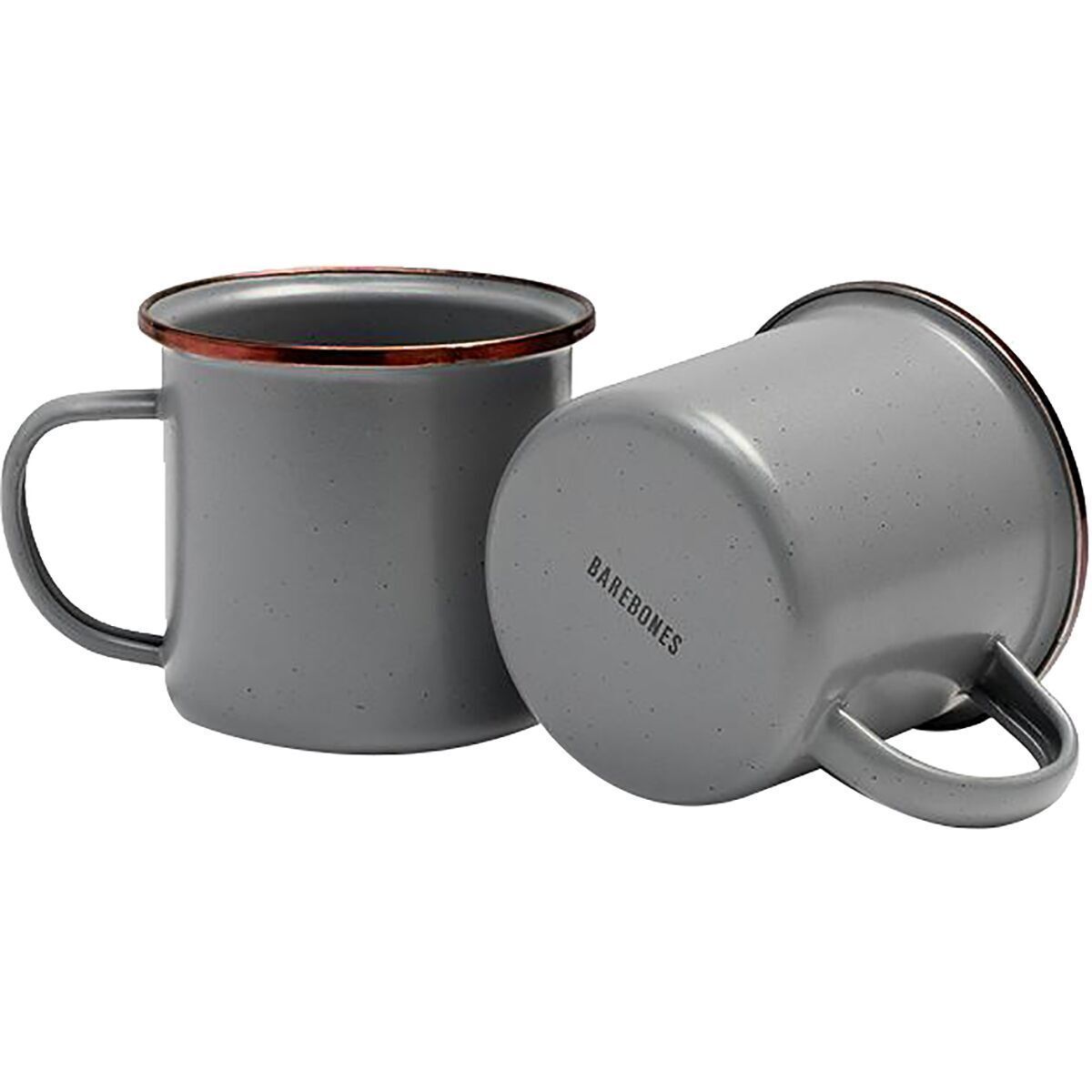 Barebones Enamel Mug Set in Charcoal
