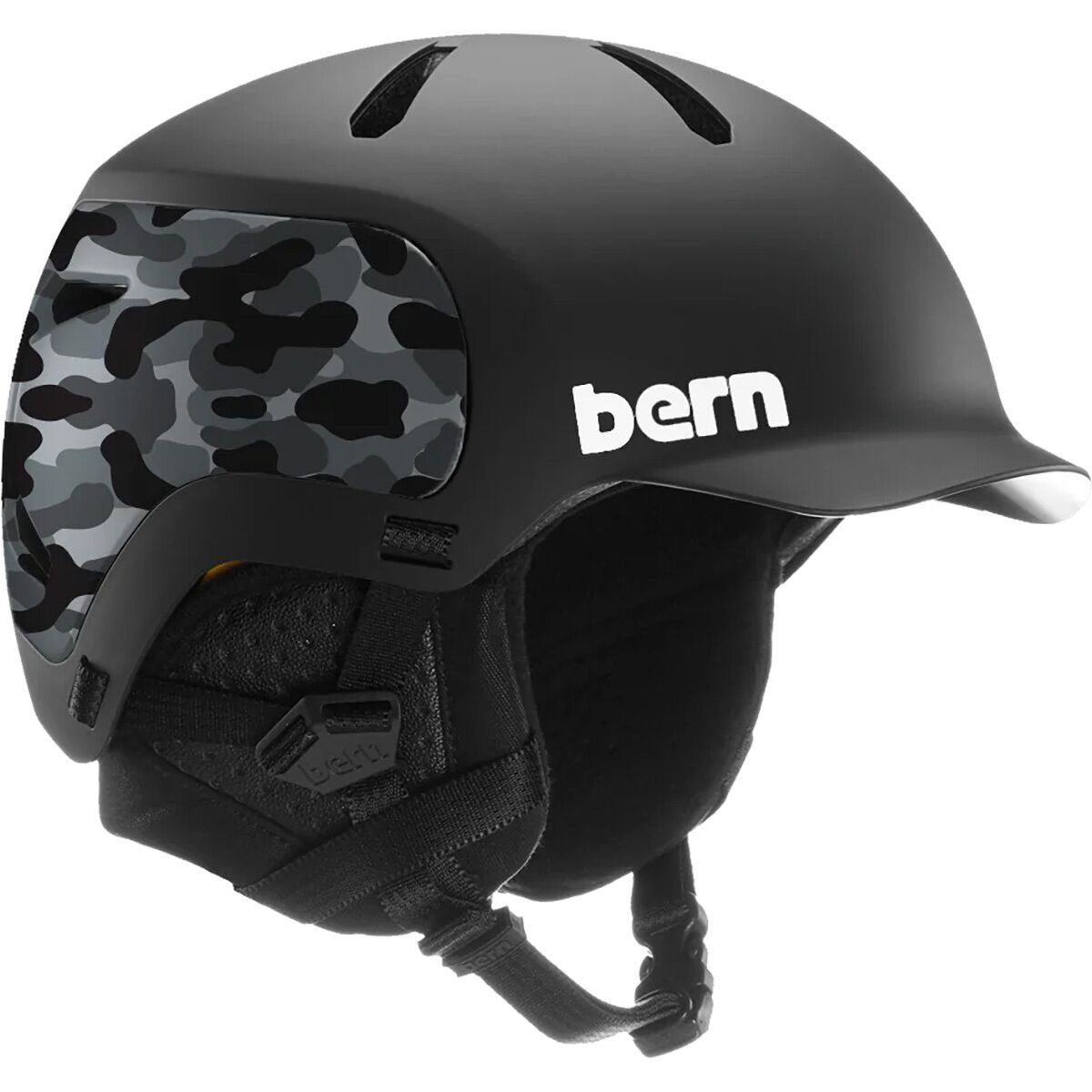 Bern Watts 2.0 Mips Helmet in Matte Black / Camo - Size: Small