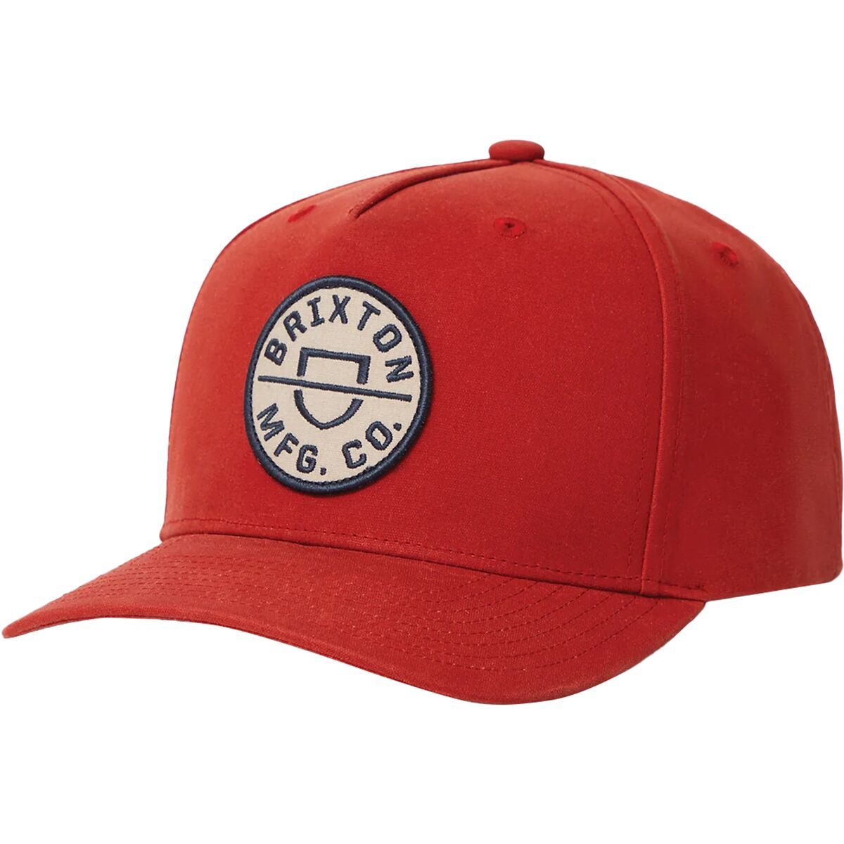 Brixton Crest C MP Snapback Hat in Heather Grey / Black