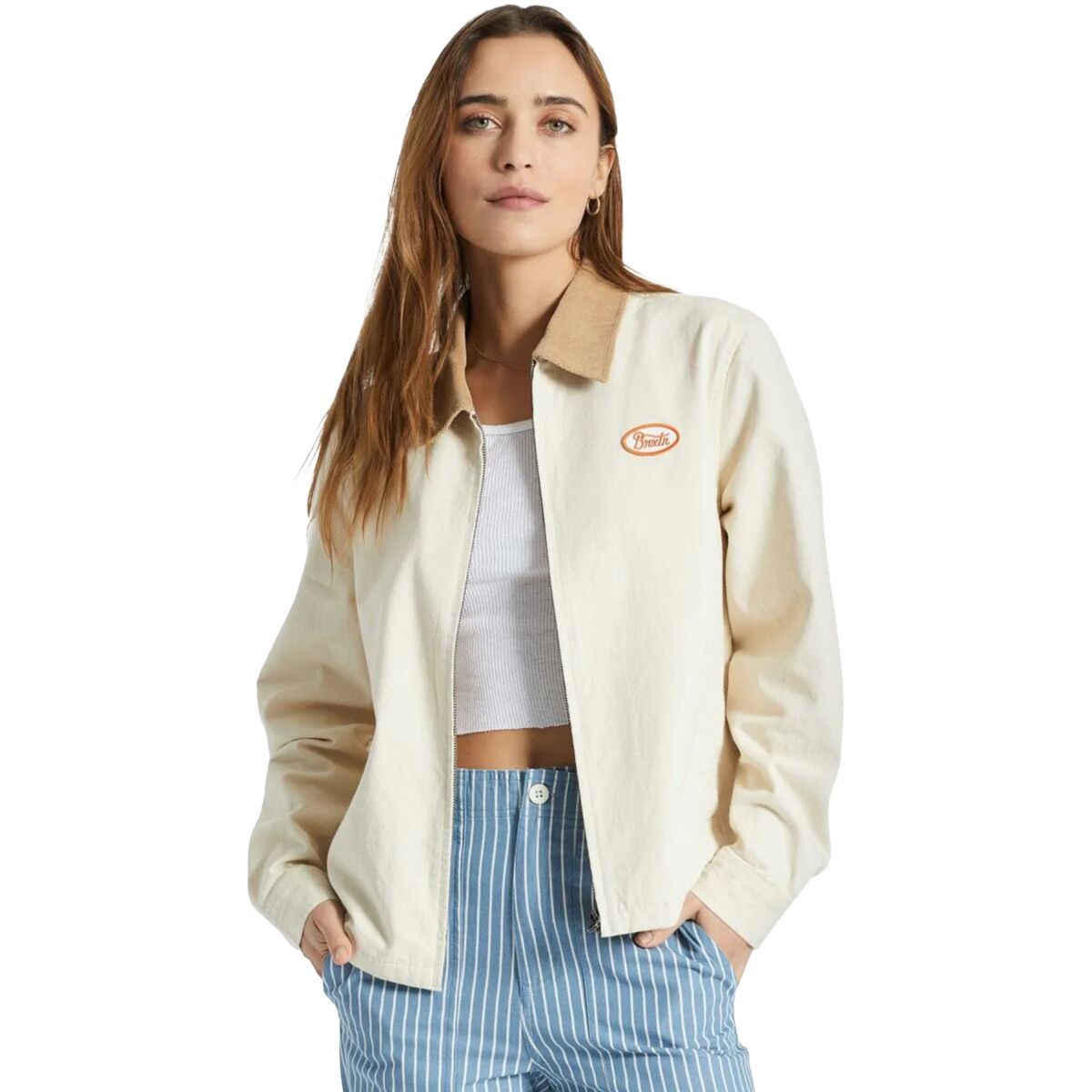 Brixton Women's Utopia Jacket in Natural - Size: Large