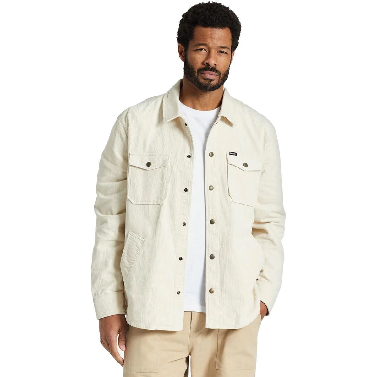 Brixton Men's Durham Jacket in Whitecap - Size: Small