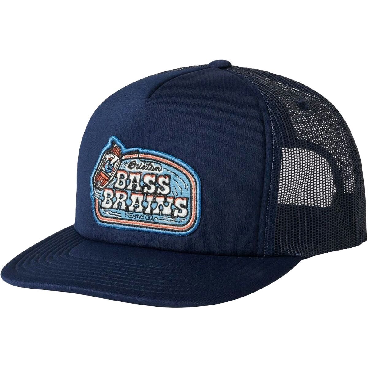 Brixton Bass Brains Boat HP Trucker Hat in Washed Navy