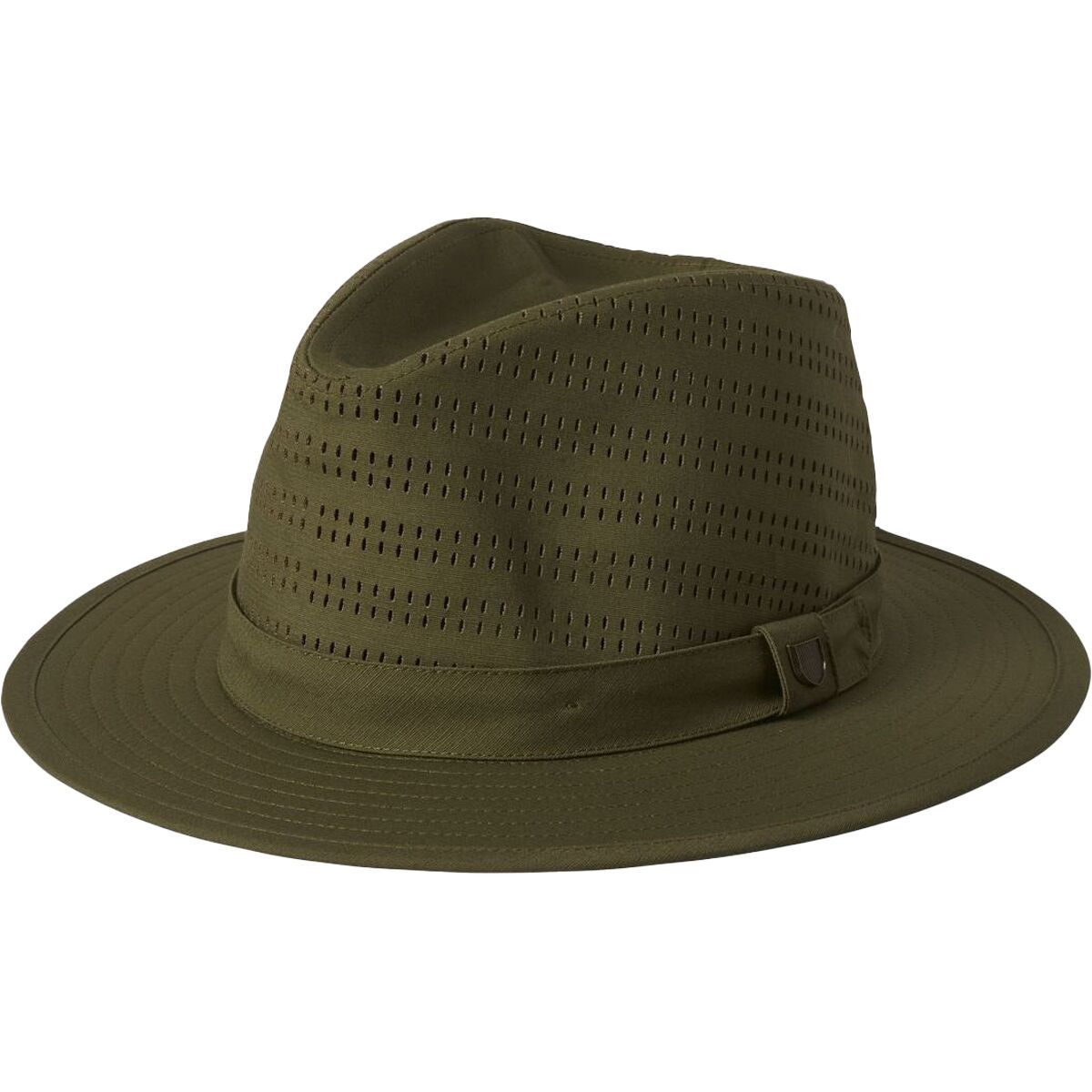 Brixton Messer Coolmax Fedora in Olive Surplus - Size: Small