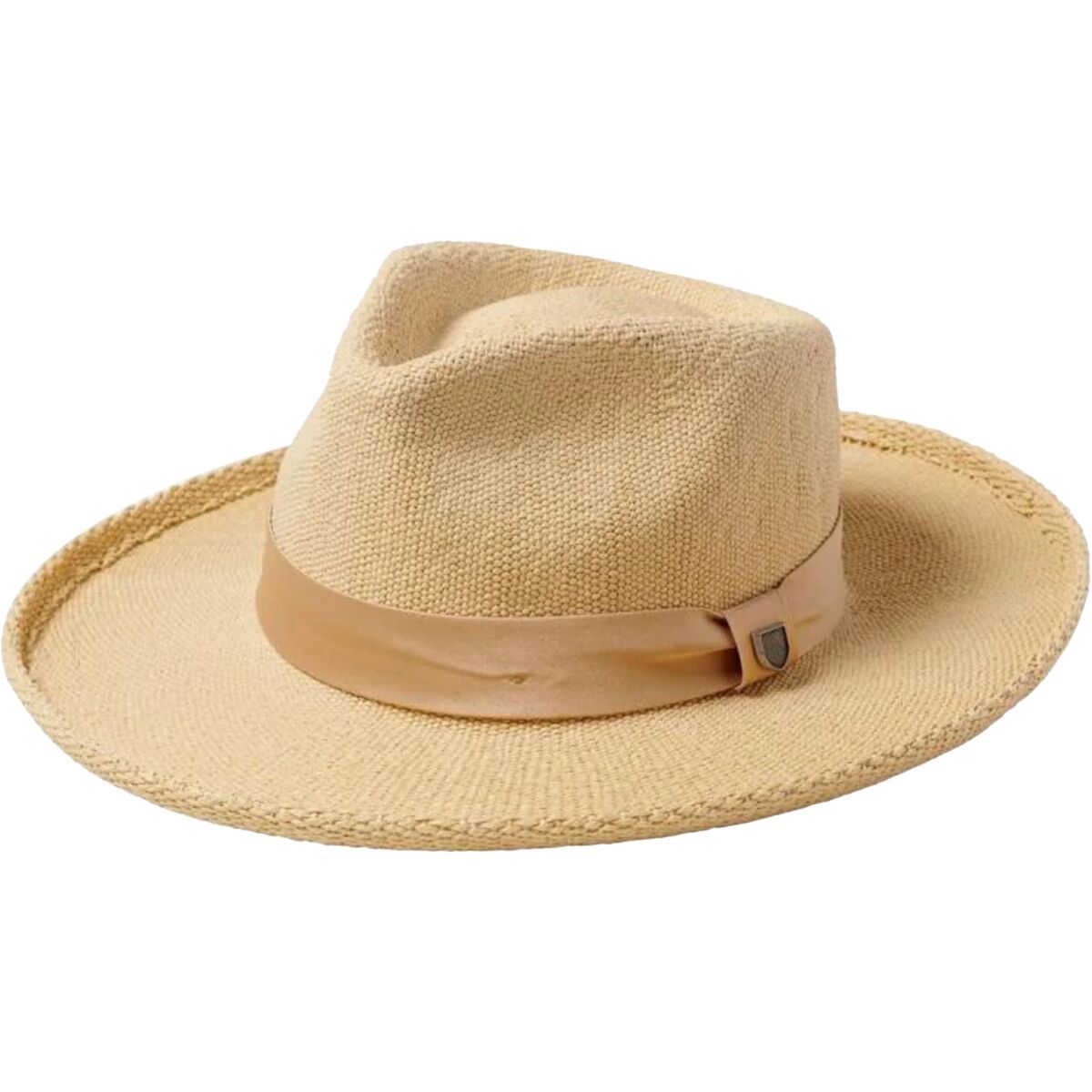 Brixton Women's Victoria Straw Fedora in Natural / Oat Milk - Size: Small